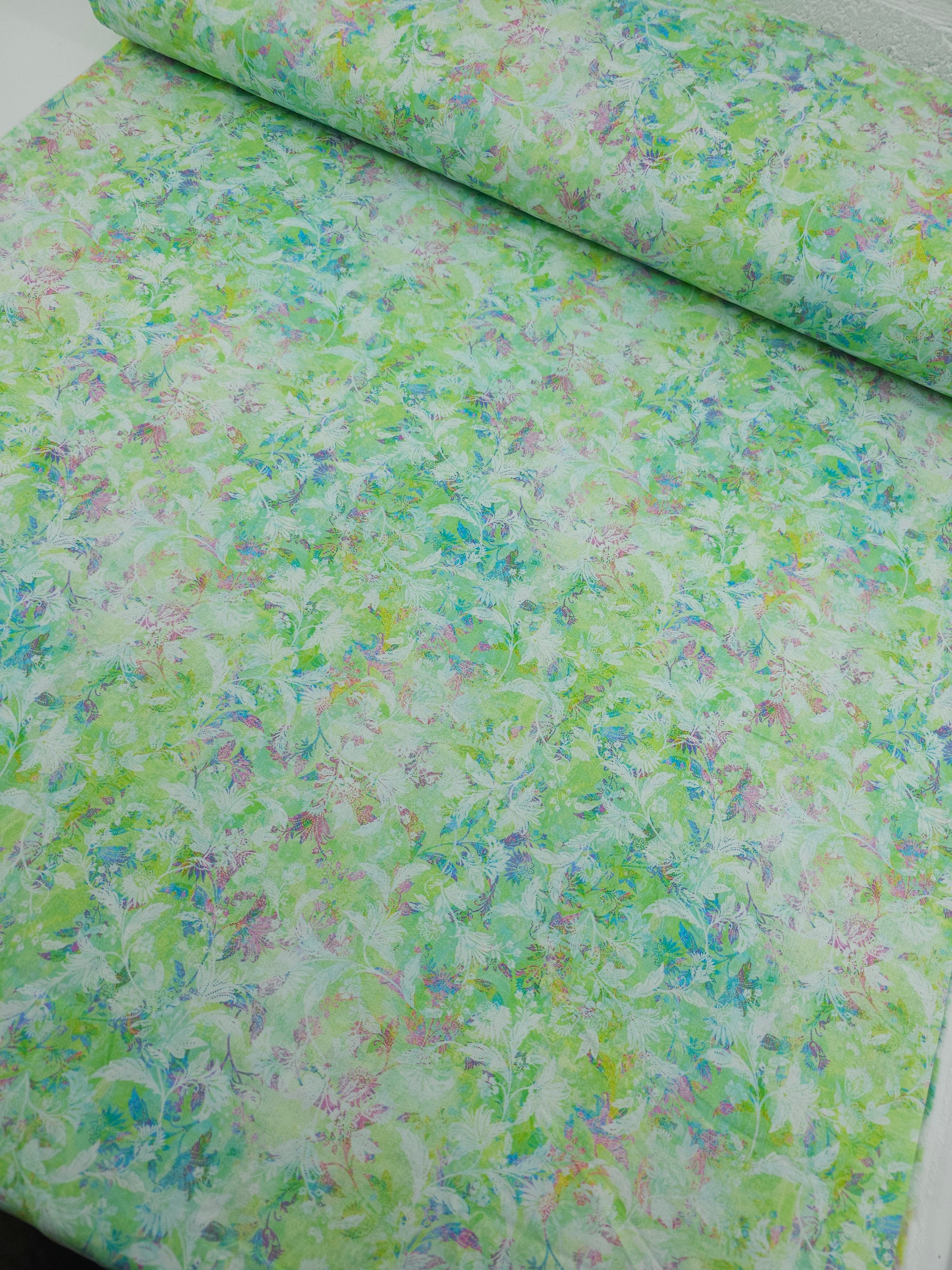 Light Green Wild Vista 100% Cotton 104" - Robert Kaufman *EXTRA WIDE*