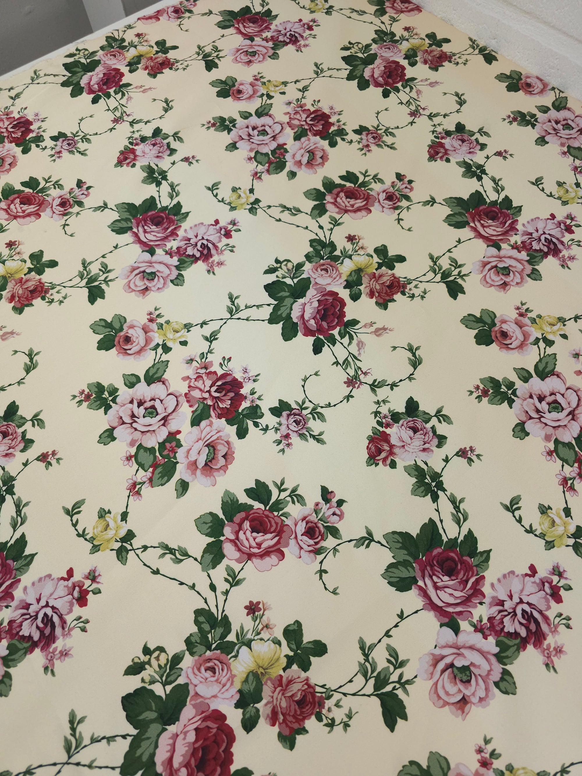 Vintage Floral Twine Cotton Sateen