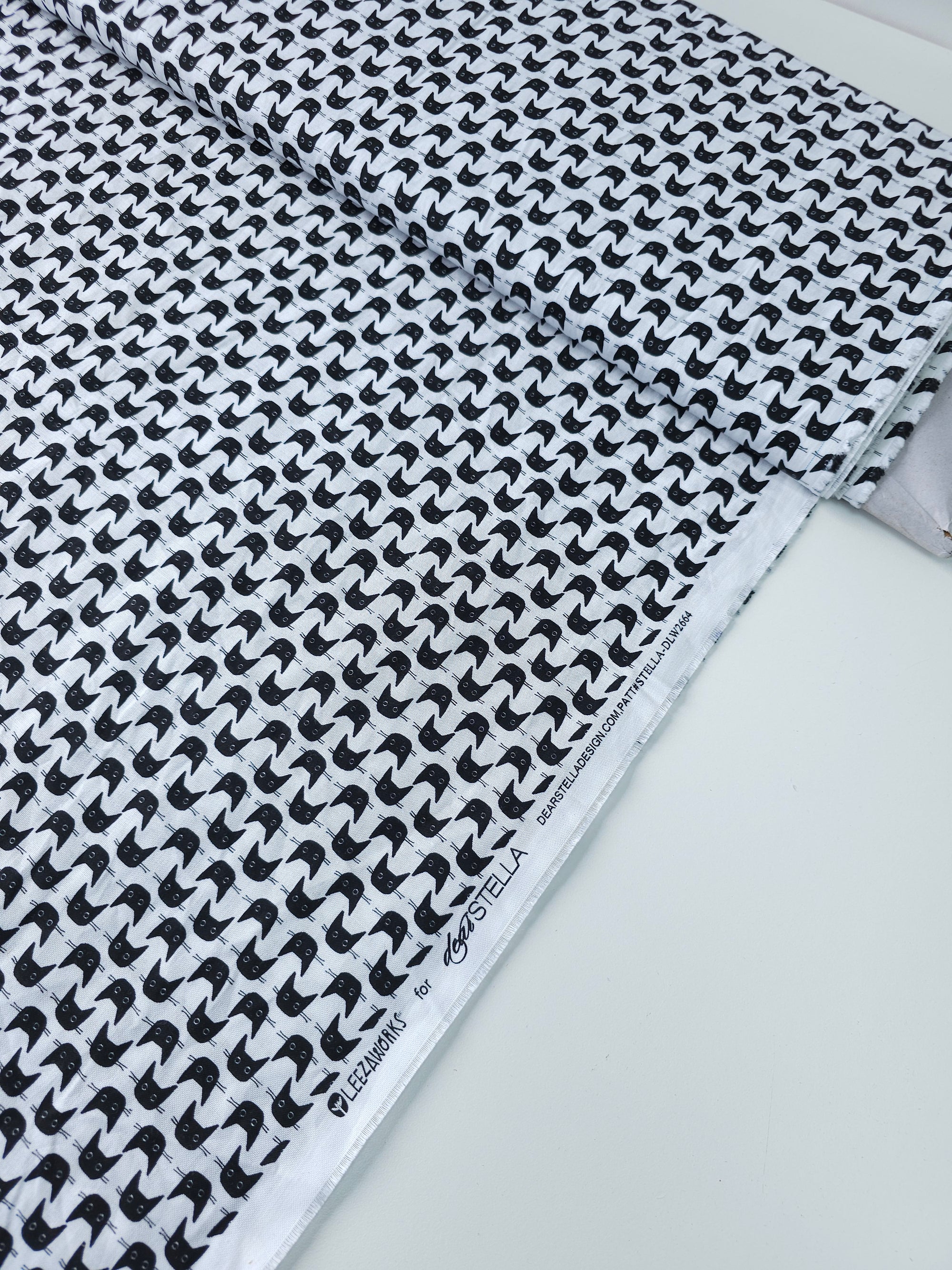 Black/White Mini Creepin' Cat Cotton