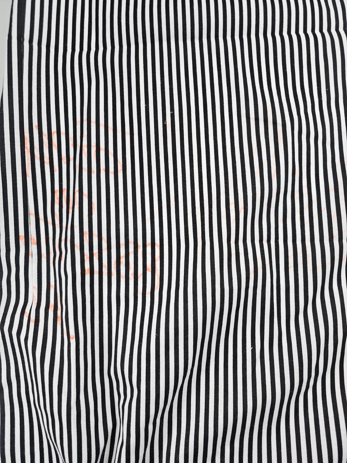 Black & White Striped Cotton (Defect)  - 4.5m Piece