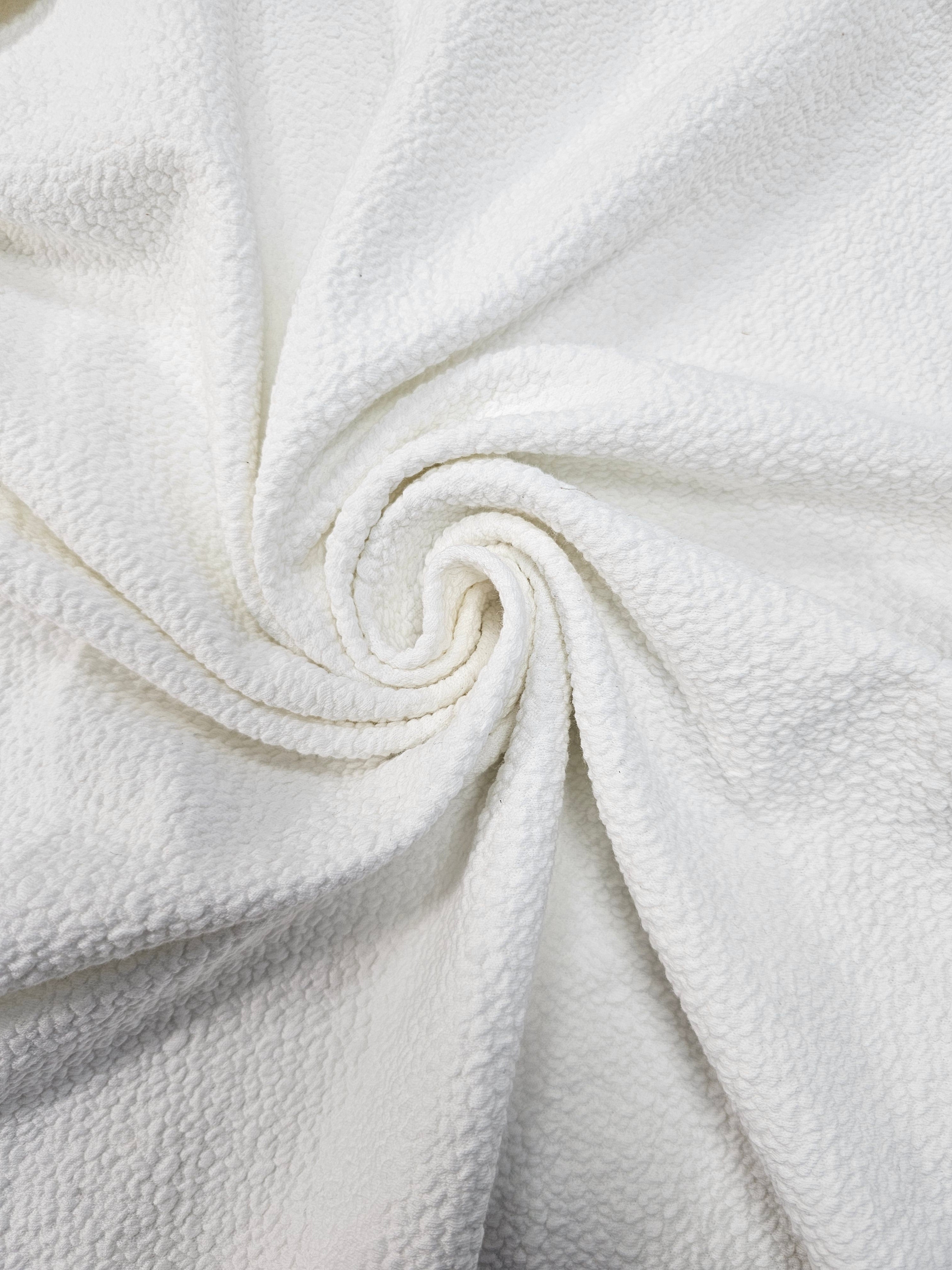 White Bubble Jacquard - 3m Piece