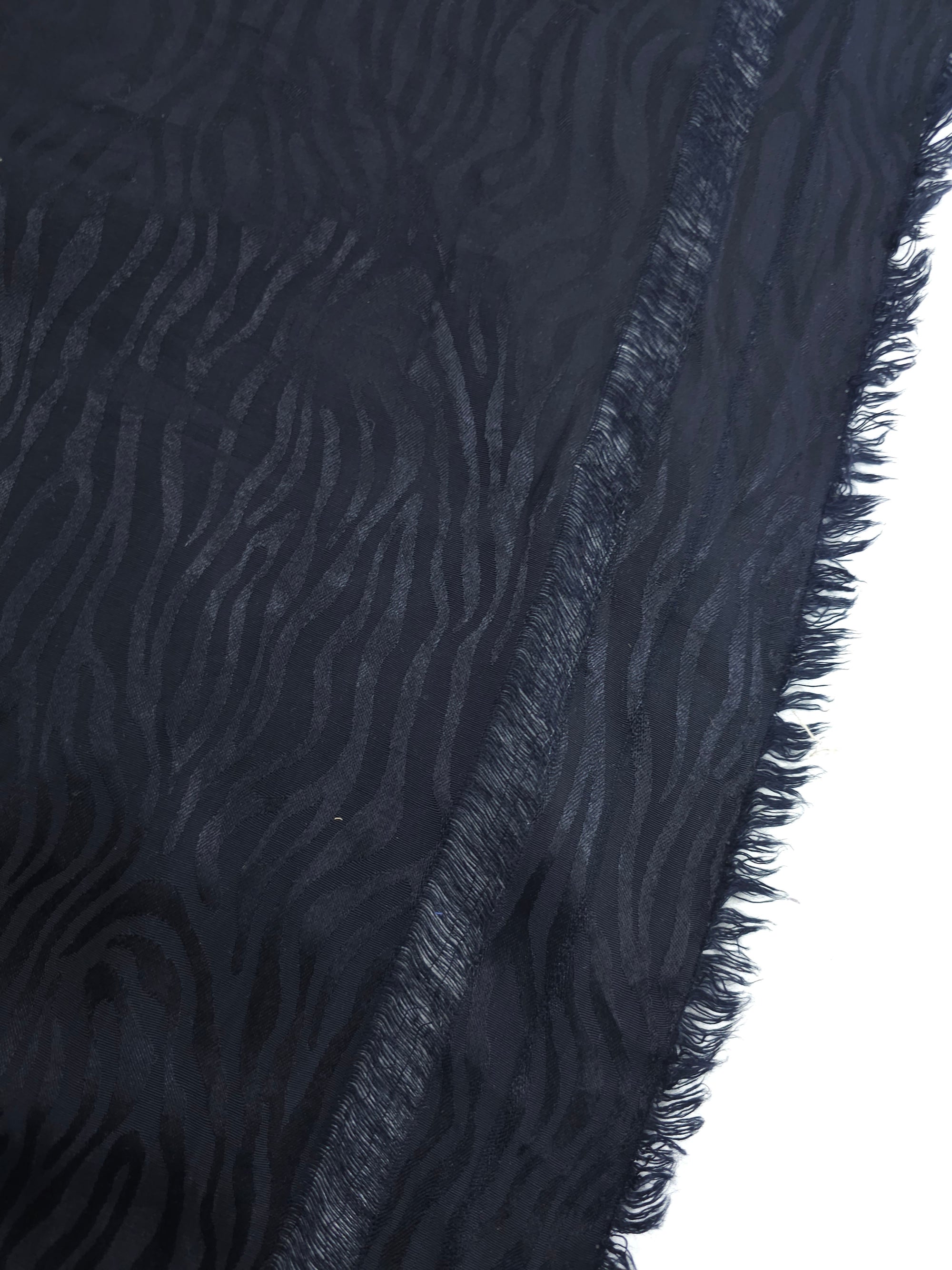 Black Zebra Viscose Satin Jacquard