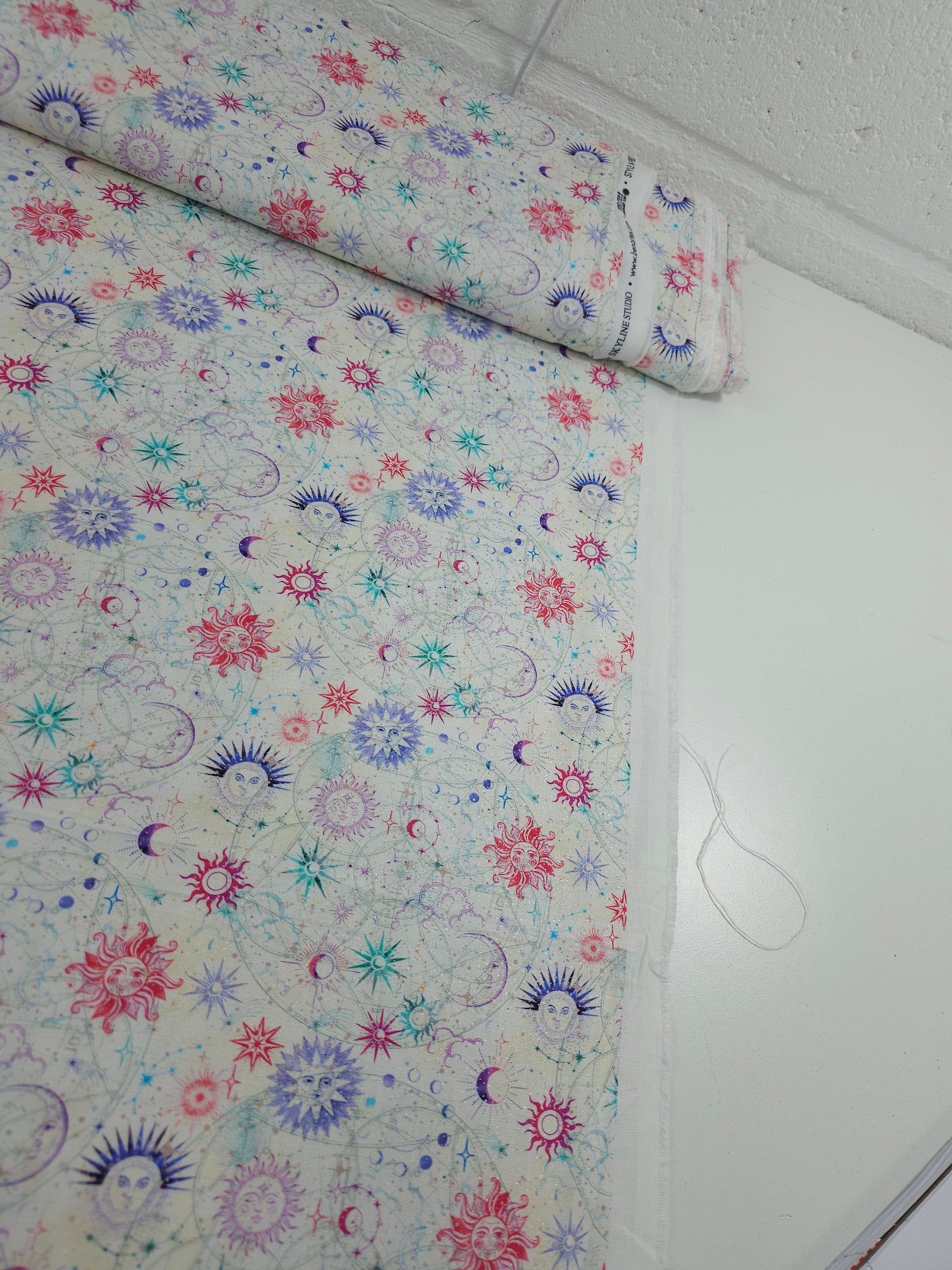 Ivory Celestial Skies 100% Cotton - Benartex