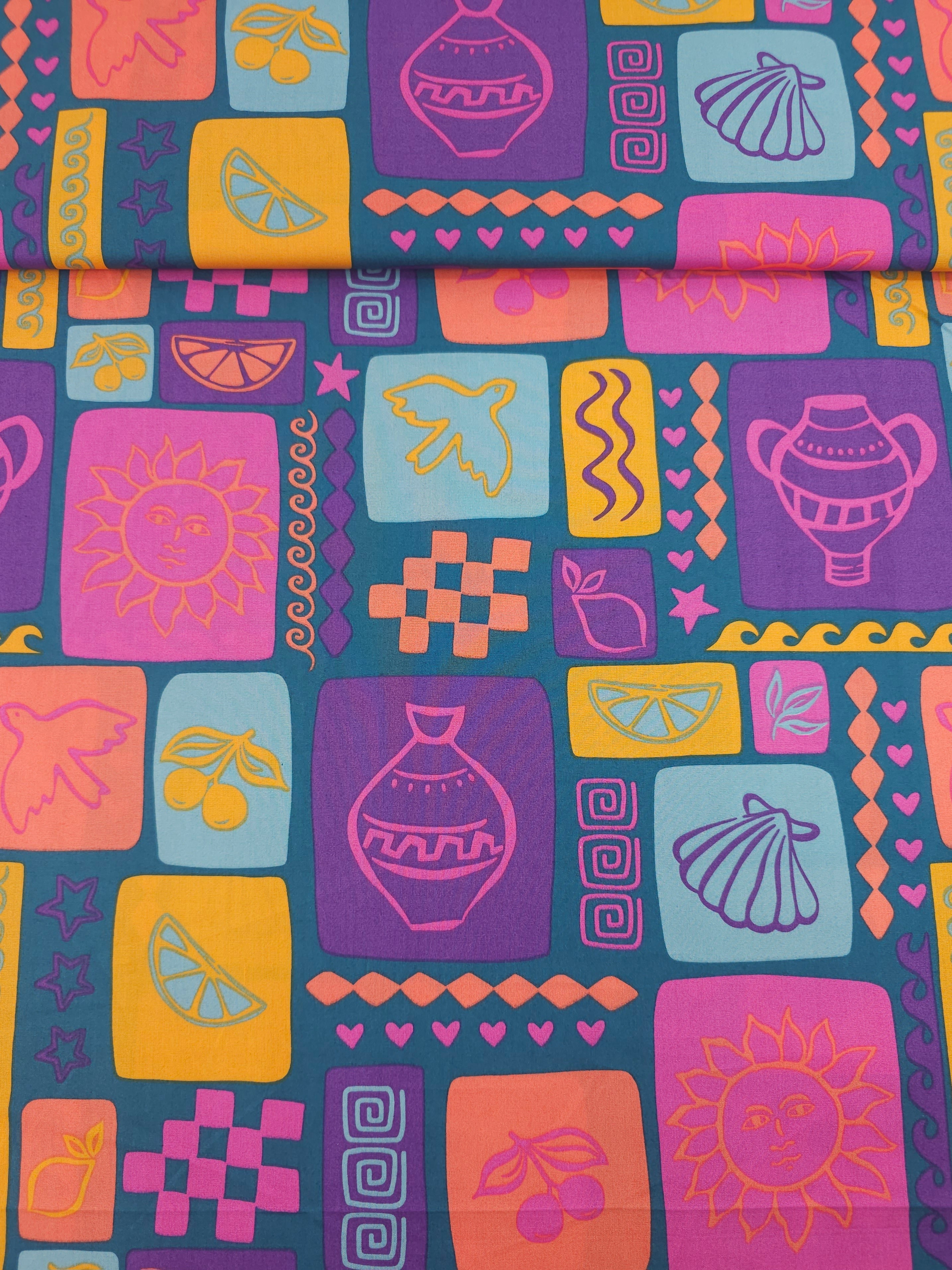 Summer Fusion Patchwork 100% Cotton 57"