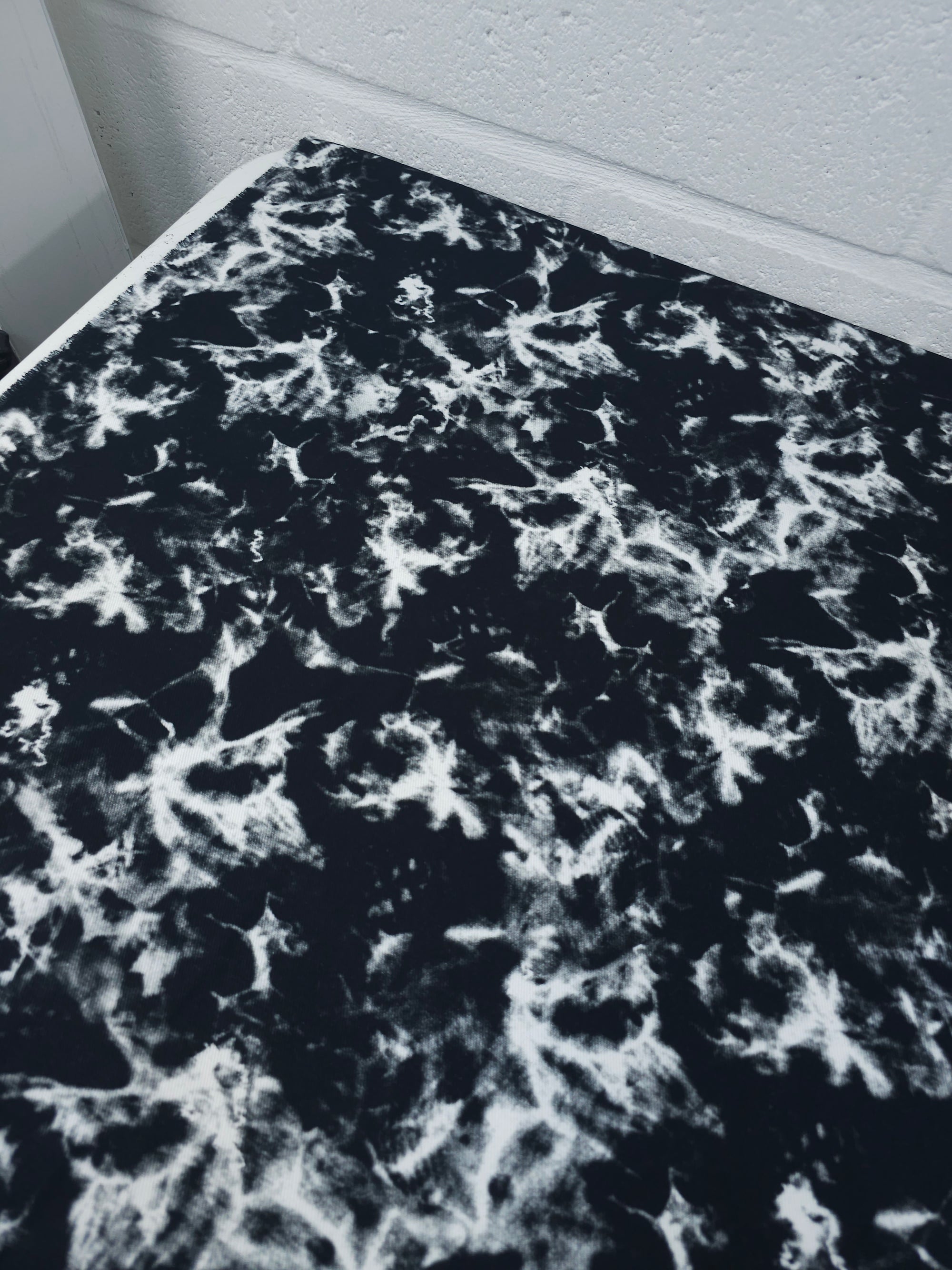Black/White Smokey Marble Denim