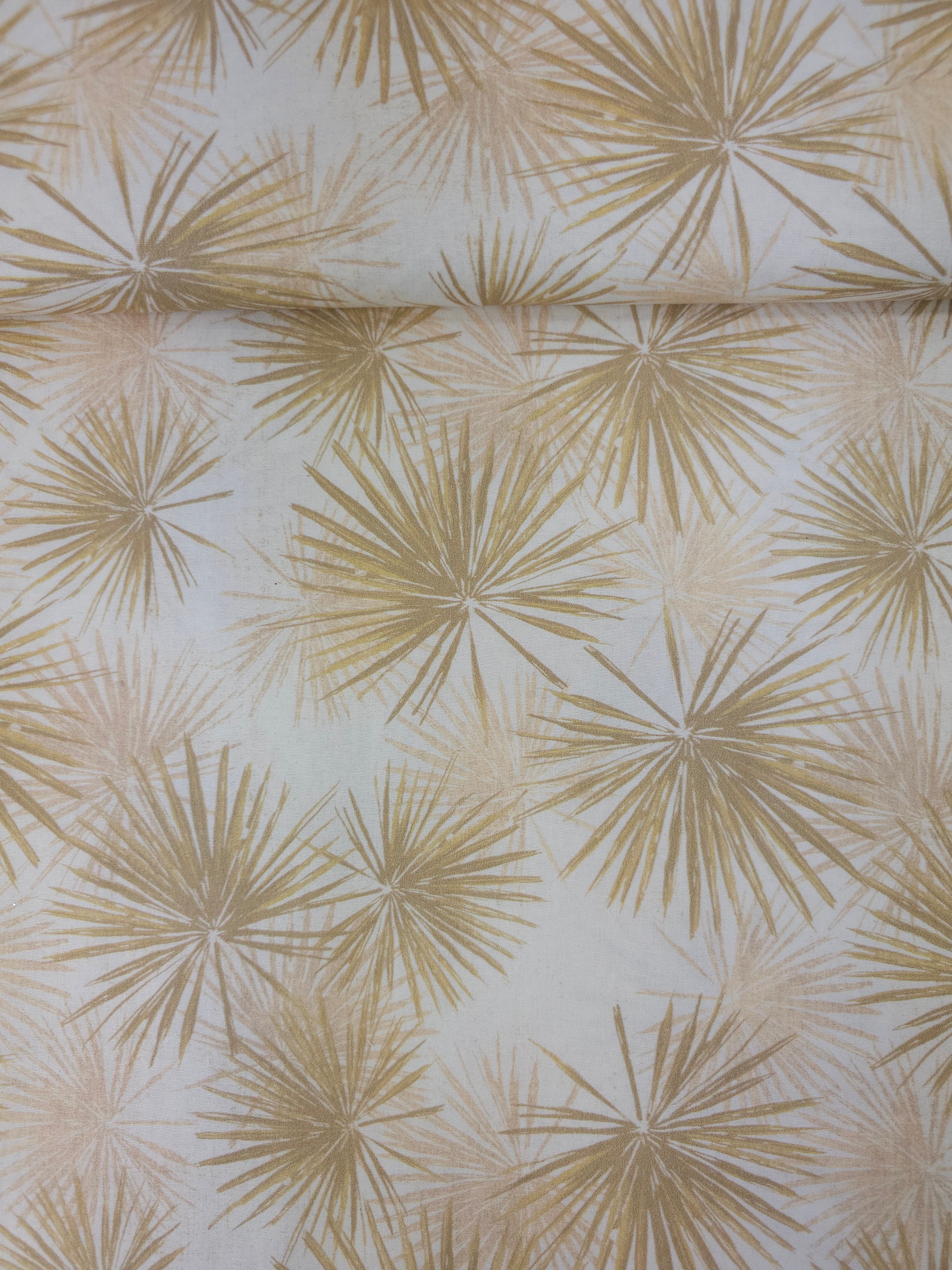 Beige Fine Palm 100% Cotton
