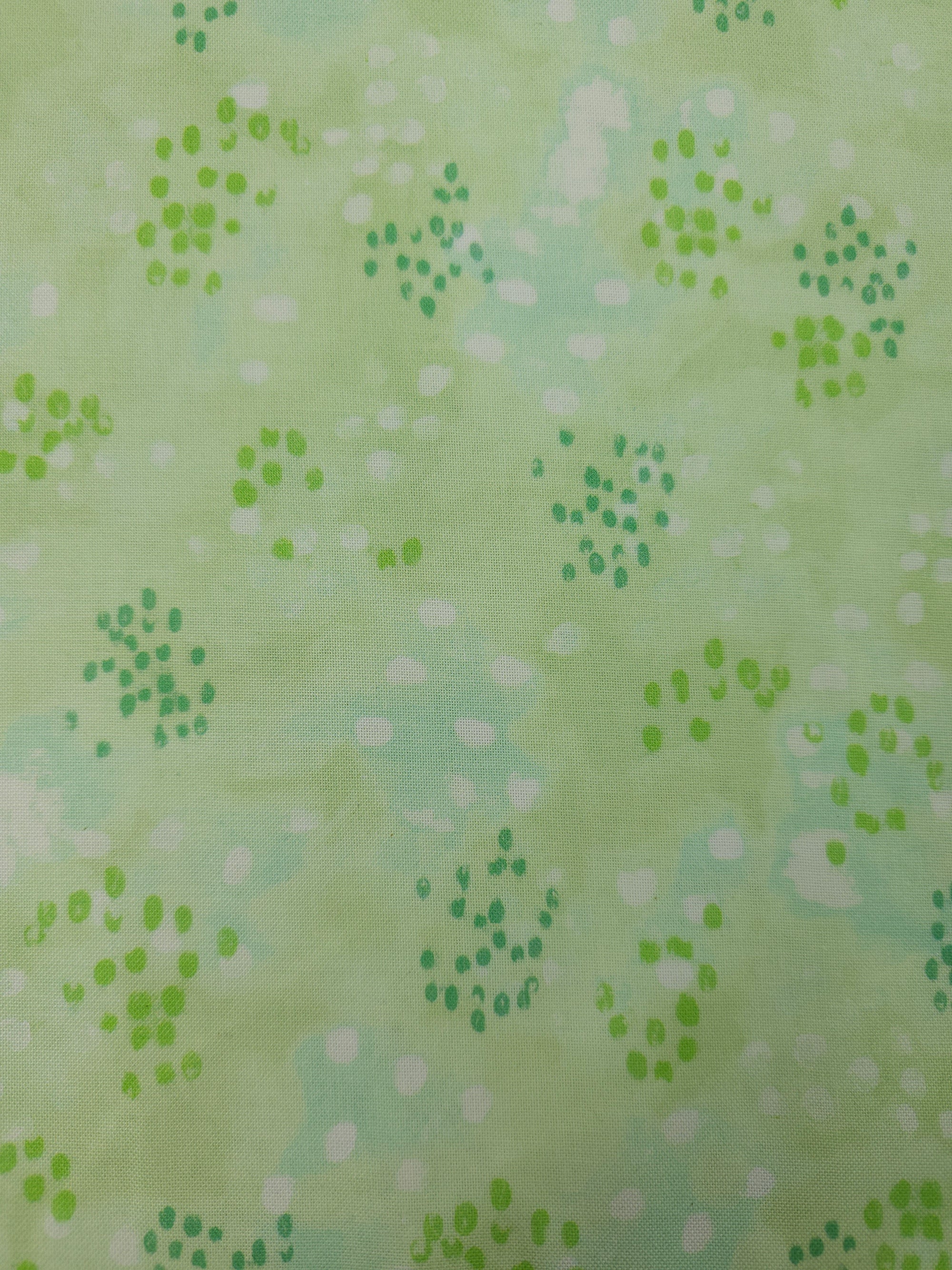 Lime Abstract Speckle Splodge 100% Cotton