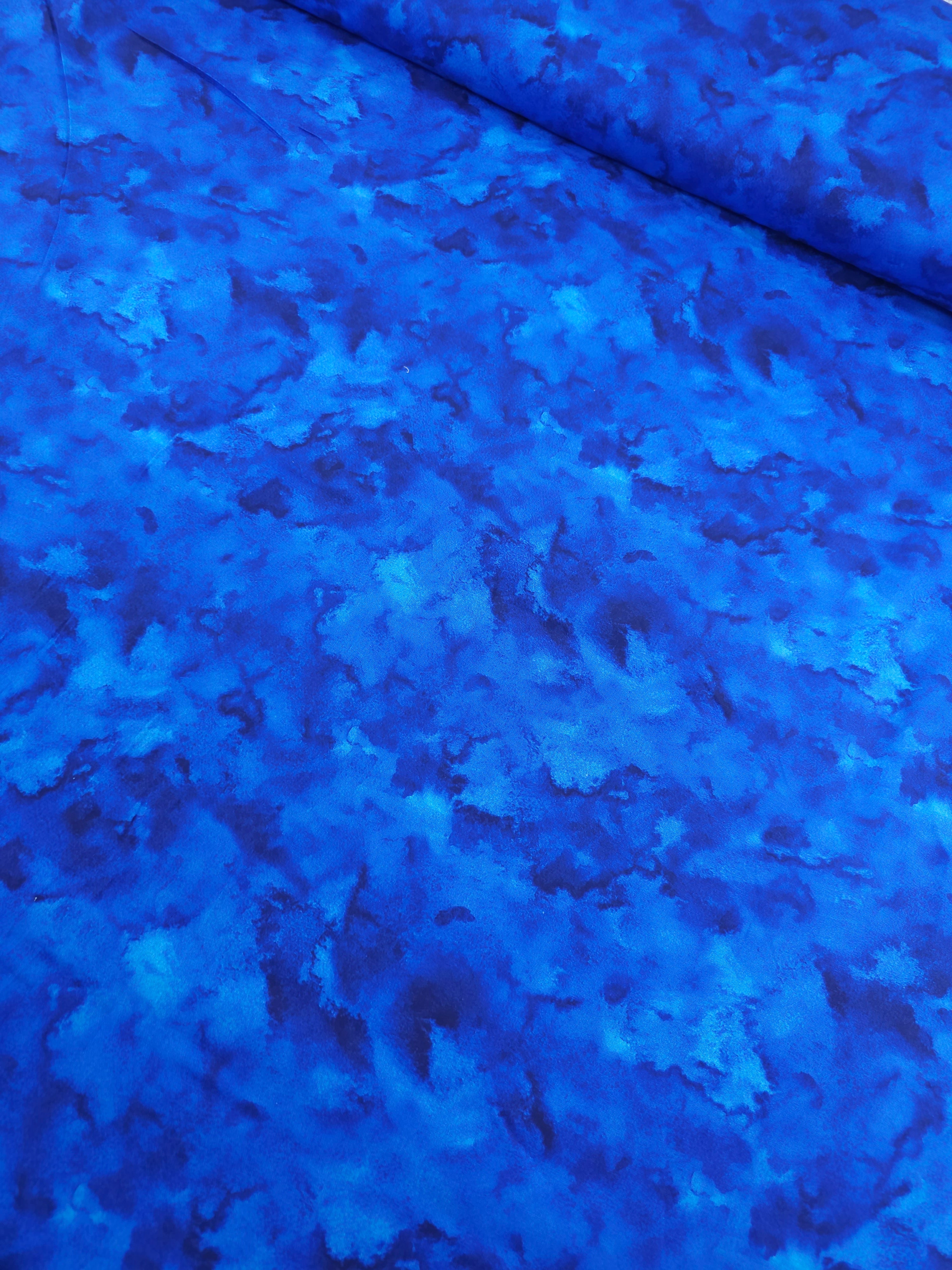Blue Nebula Smoke Diffusion 100% Cotton 118" *EXTRA WIDE*