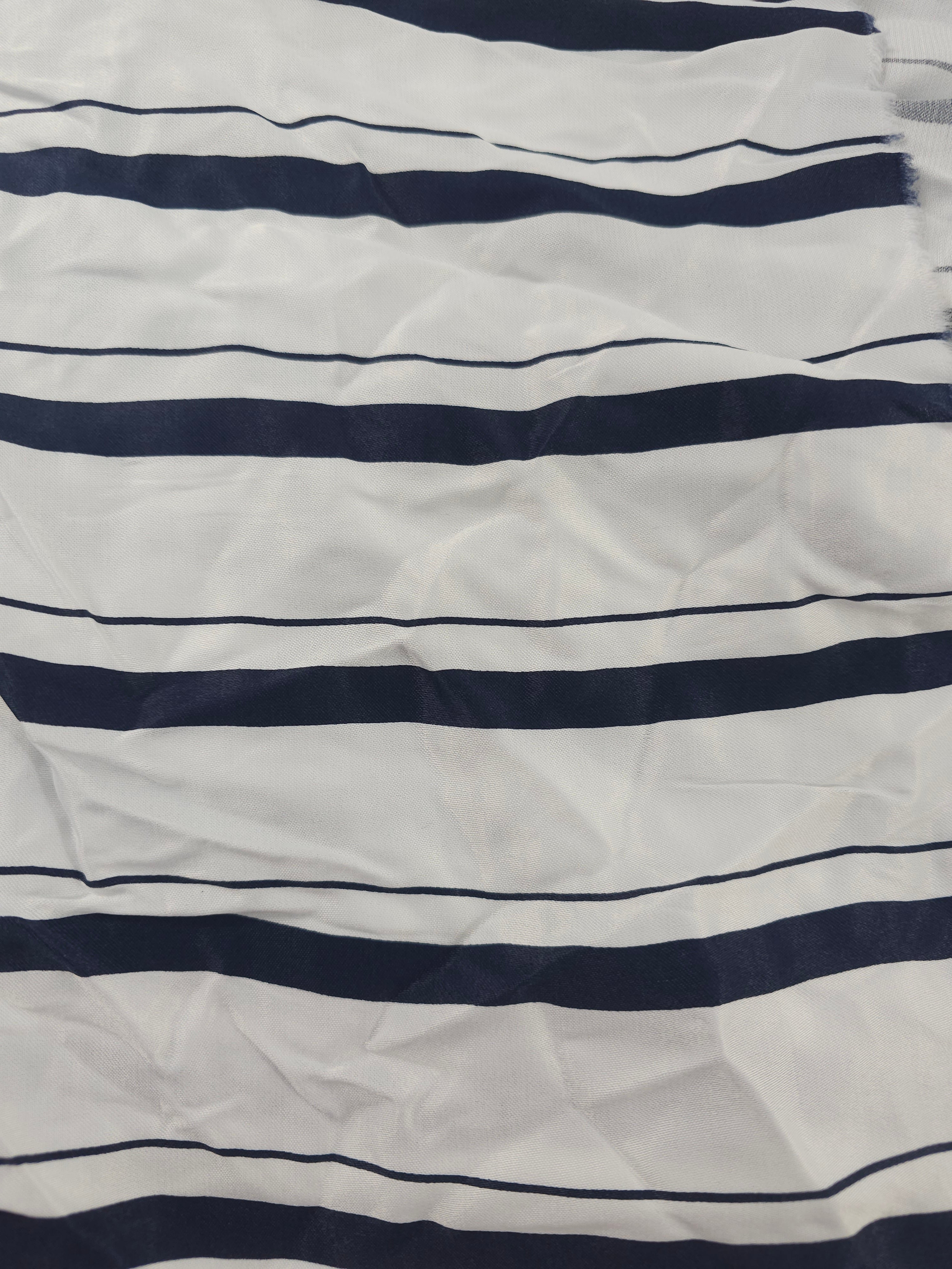 Uneven thick stripes Viscose- 2m piece