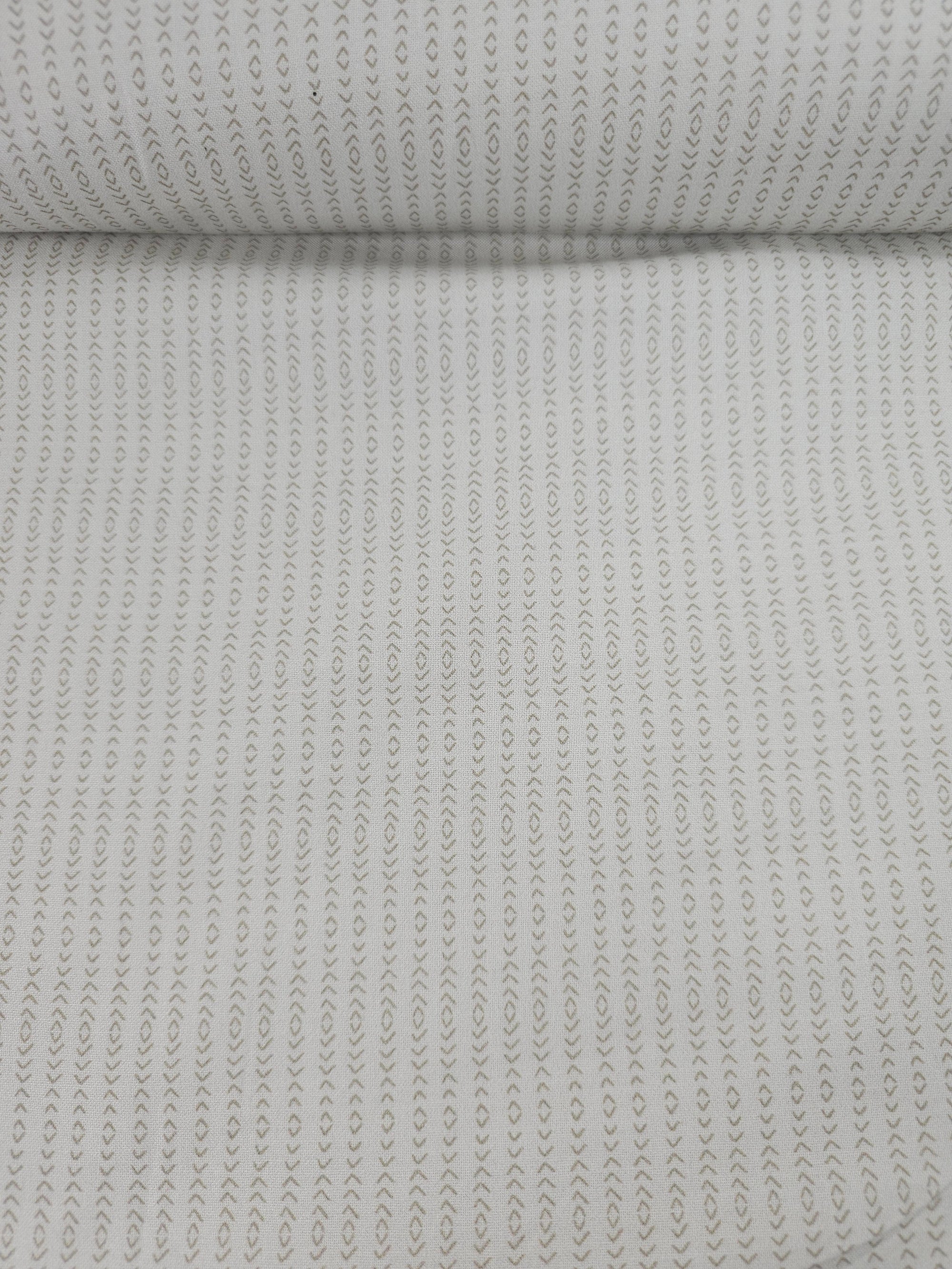 Greige Arrow Stripe 100% Cotton
