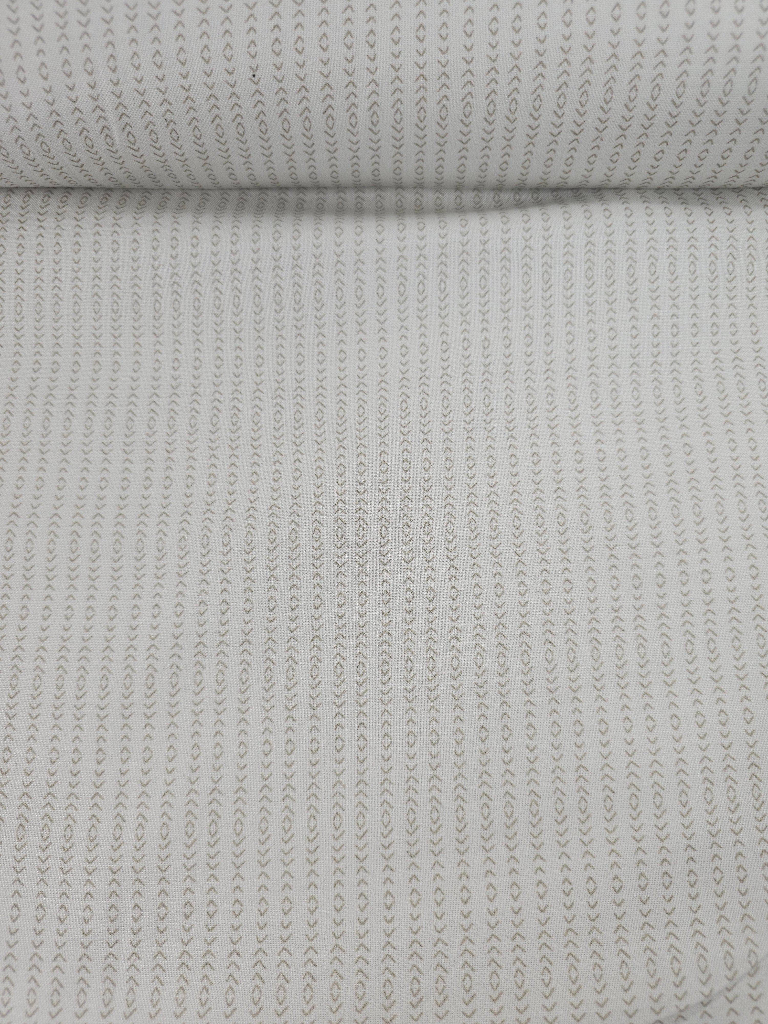 Greige Arrow Stripe 100% Cotton