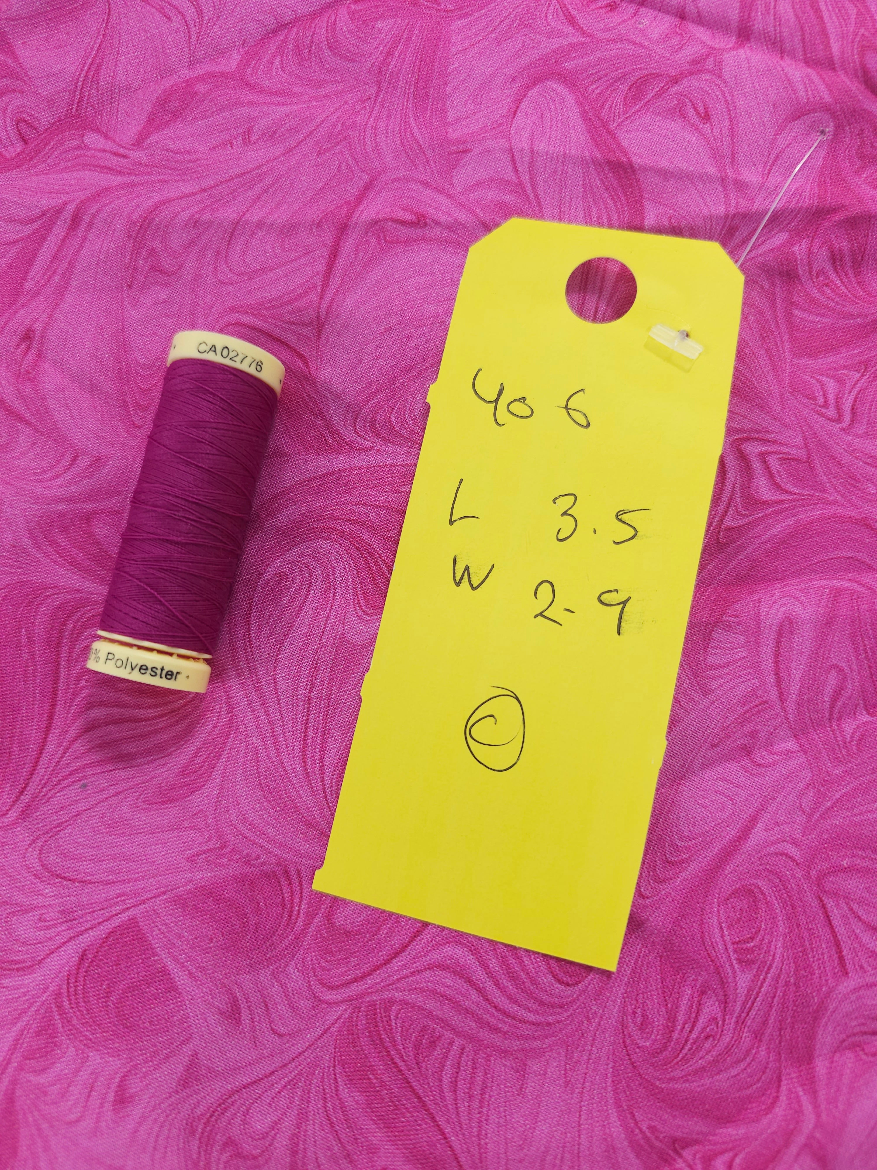 Very pink swirl Cotton- 3.5m piece