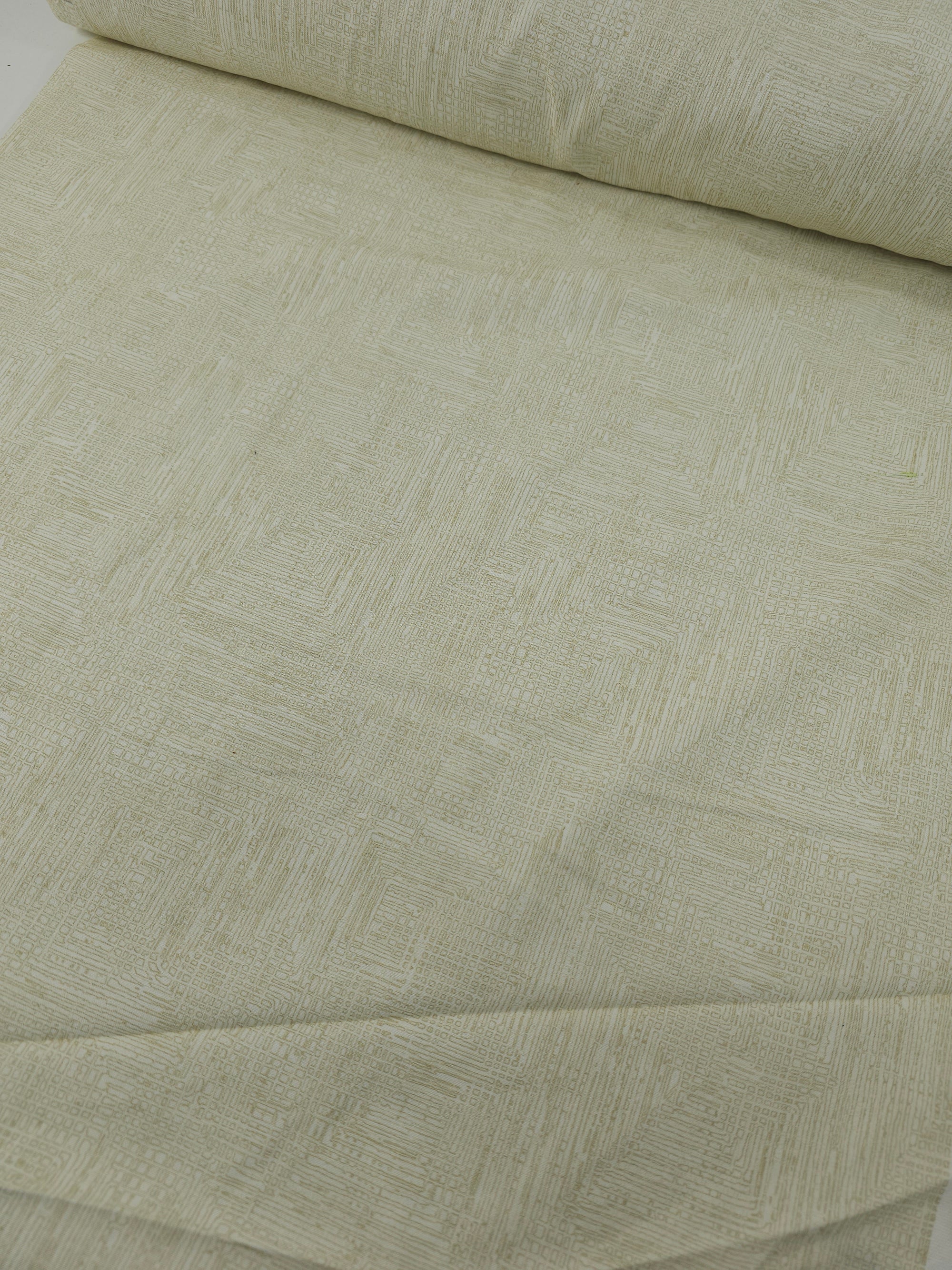 Cream Static Maze Lines 100% Cotton