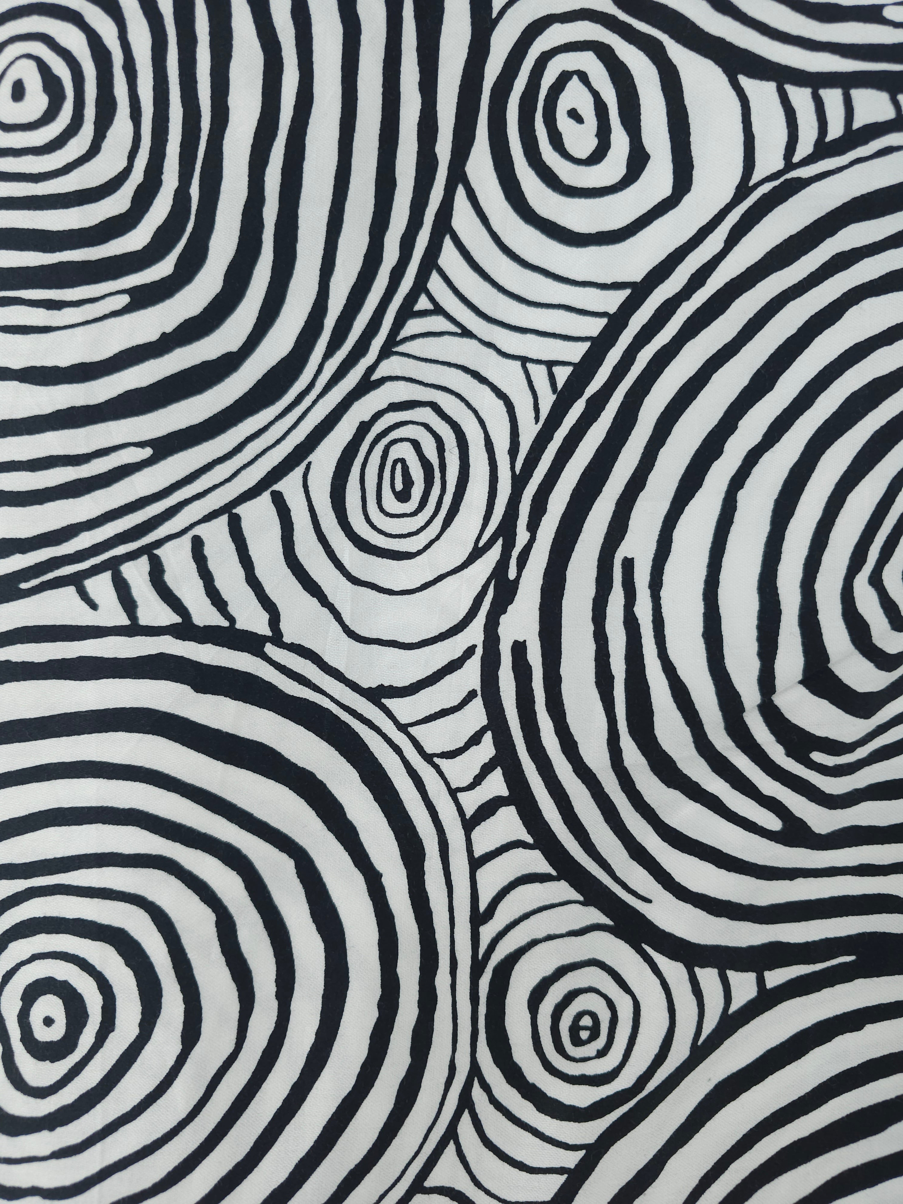 Circles Cotton sateen- 1.9m piece