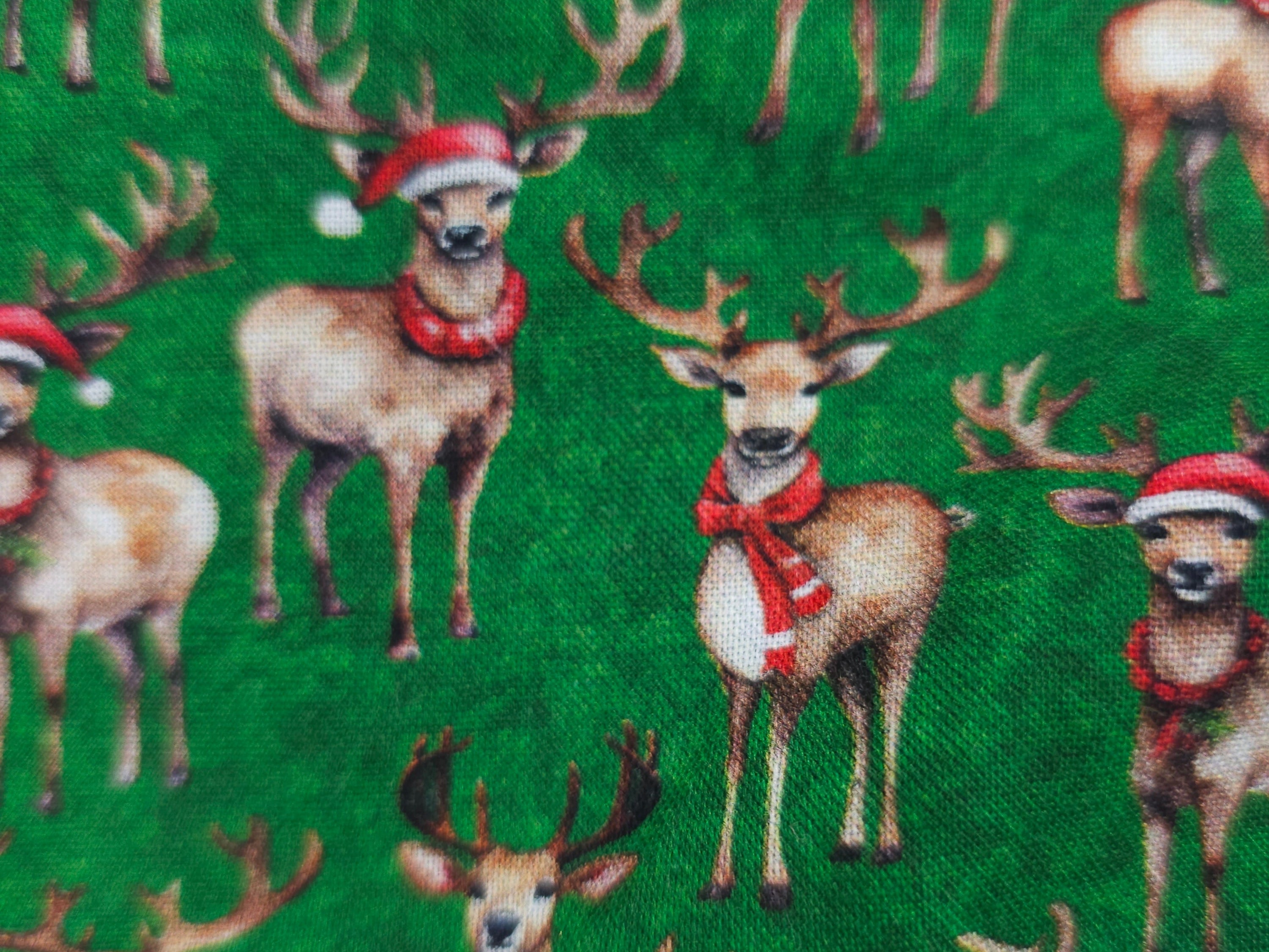 Christmas Reindeer Cotton - 3.8m Piece
