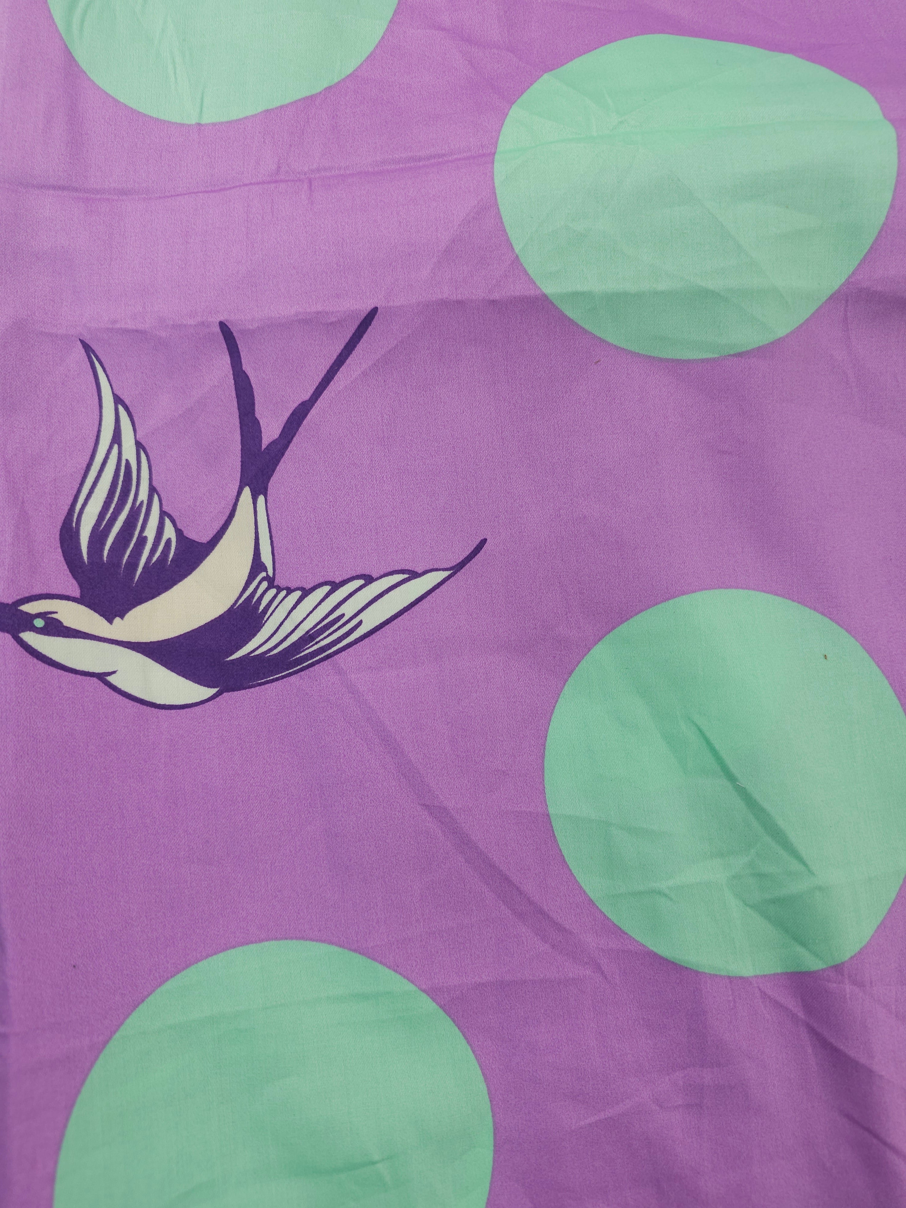 Lilac birdspotting Cotton sateen- 2.8m piece