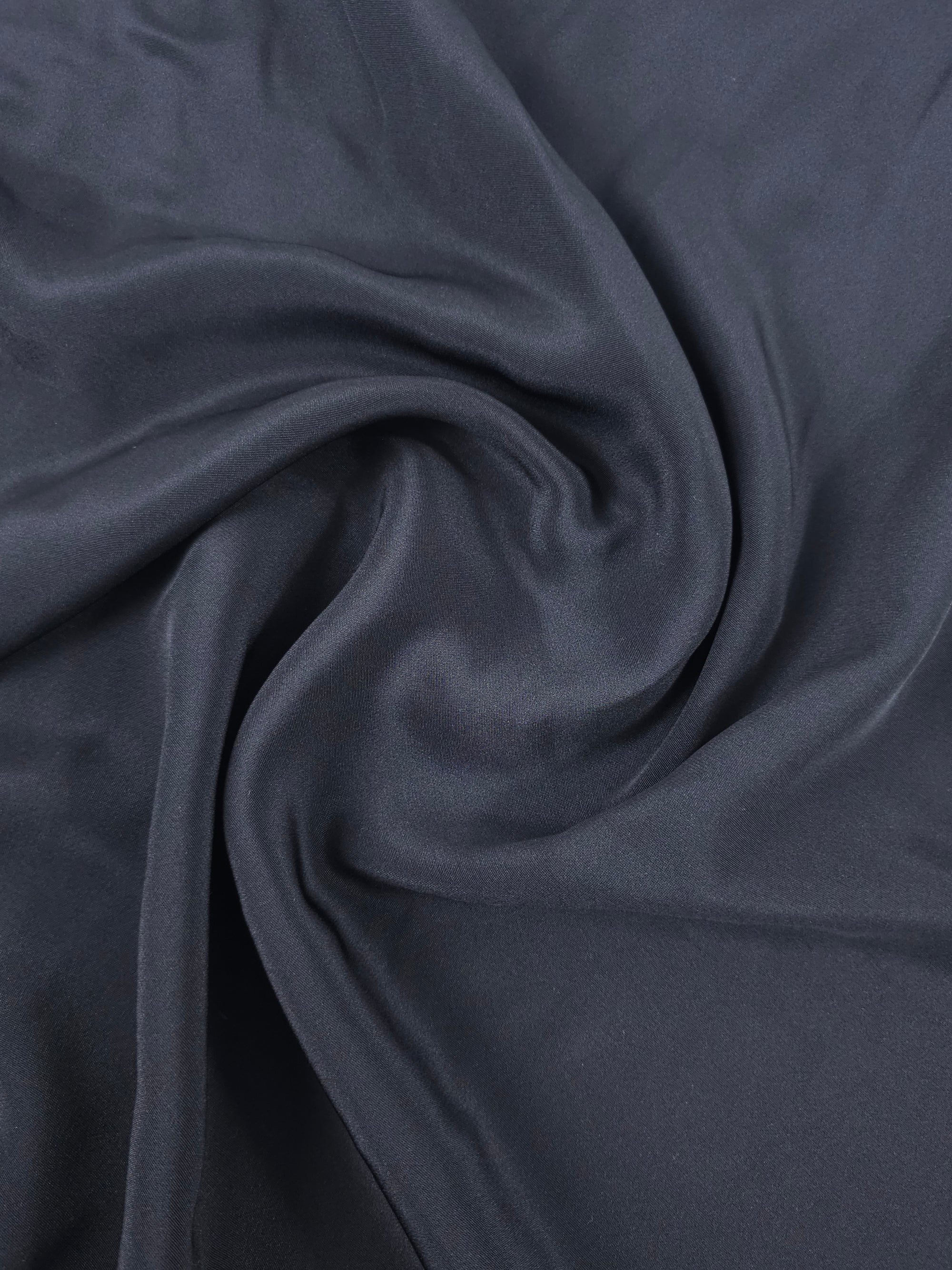 Black Poly Crepe - 1.40m Piece