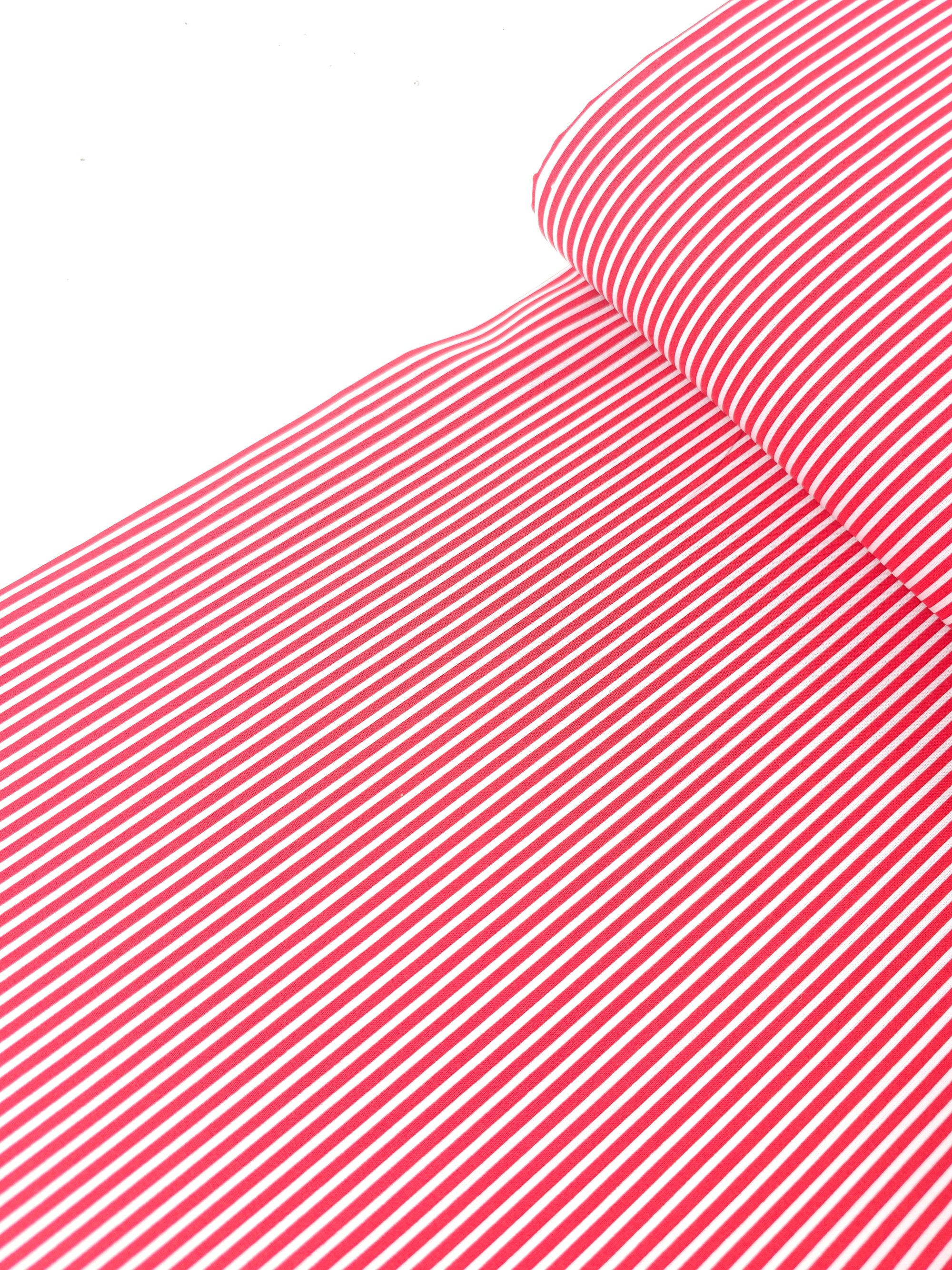 Candy Red Stripe 100% Cotton
