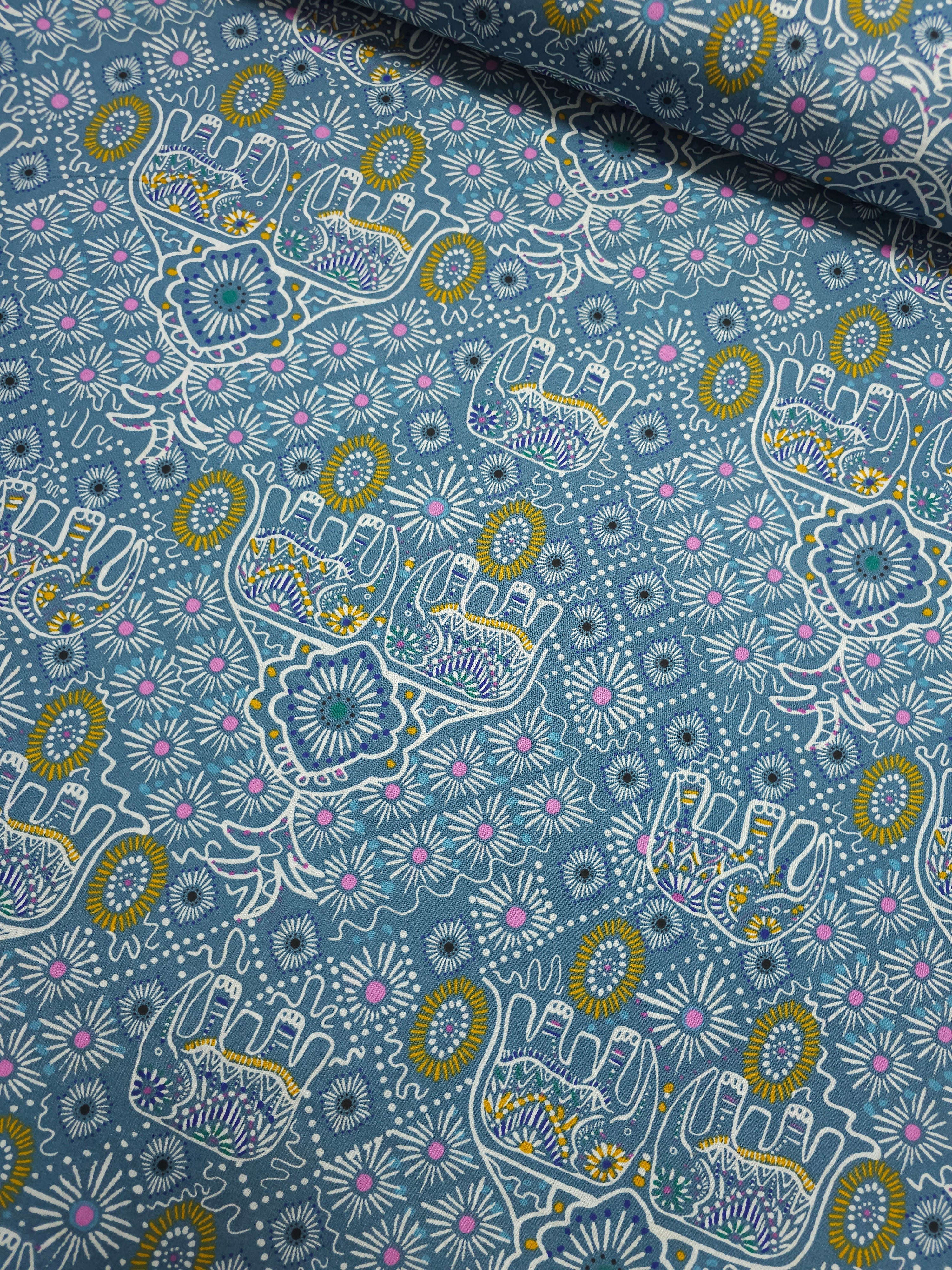 Abstract Indie Elephant 100% Cotton 112"