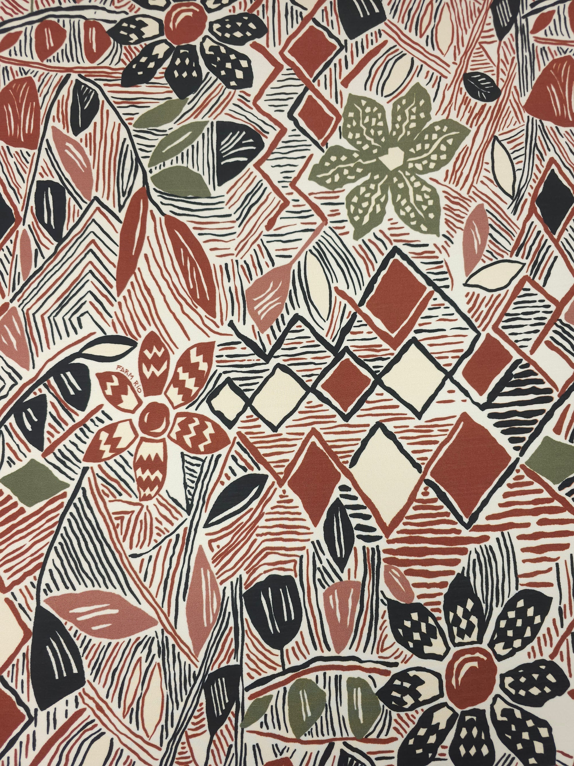 Aztec Floral Slinky Rayon Jersey *Farm Rio*