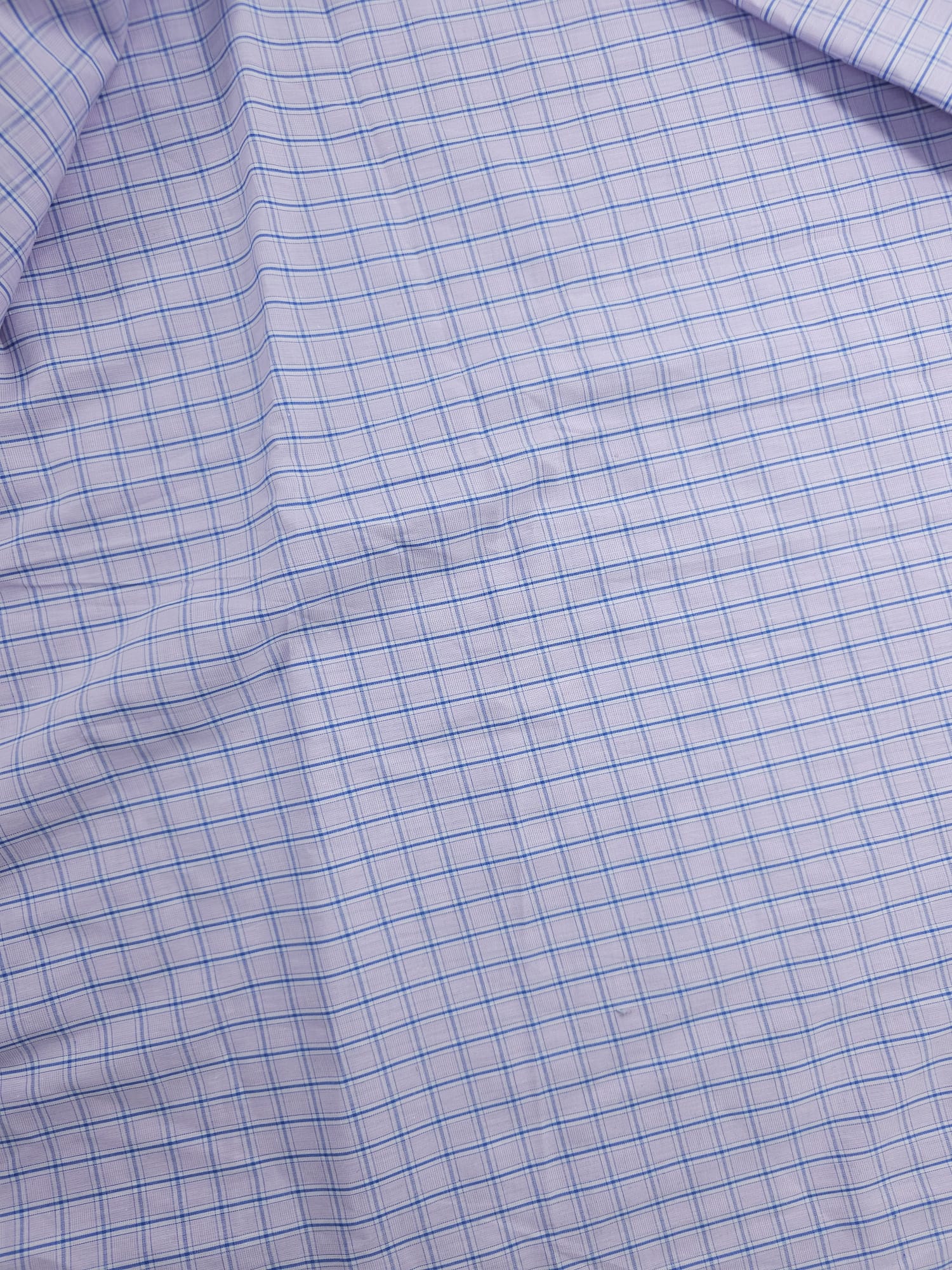 Light Blue & White Check Cotton - 2.2m Piece