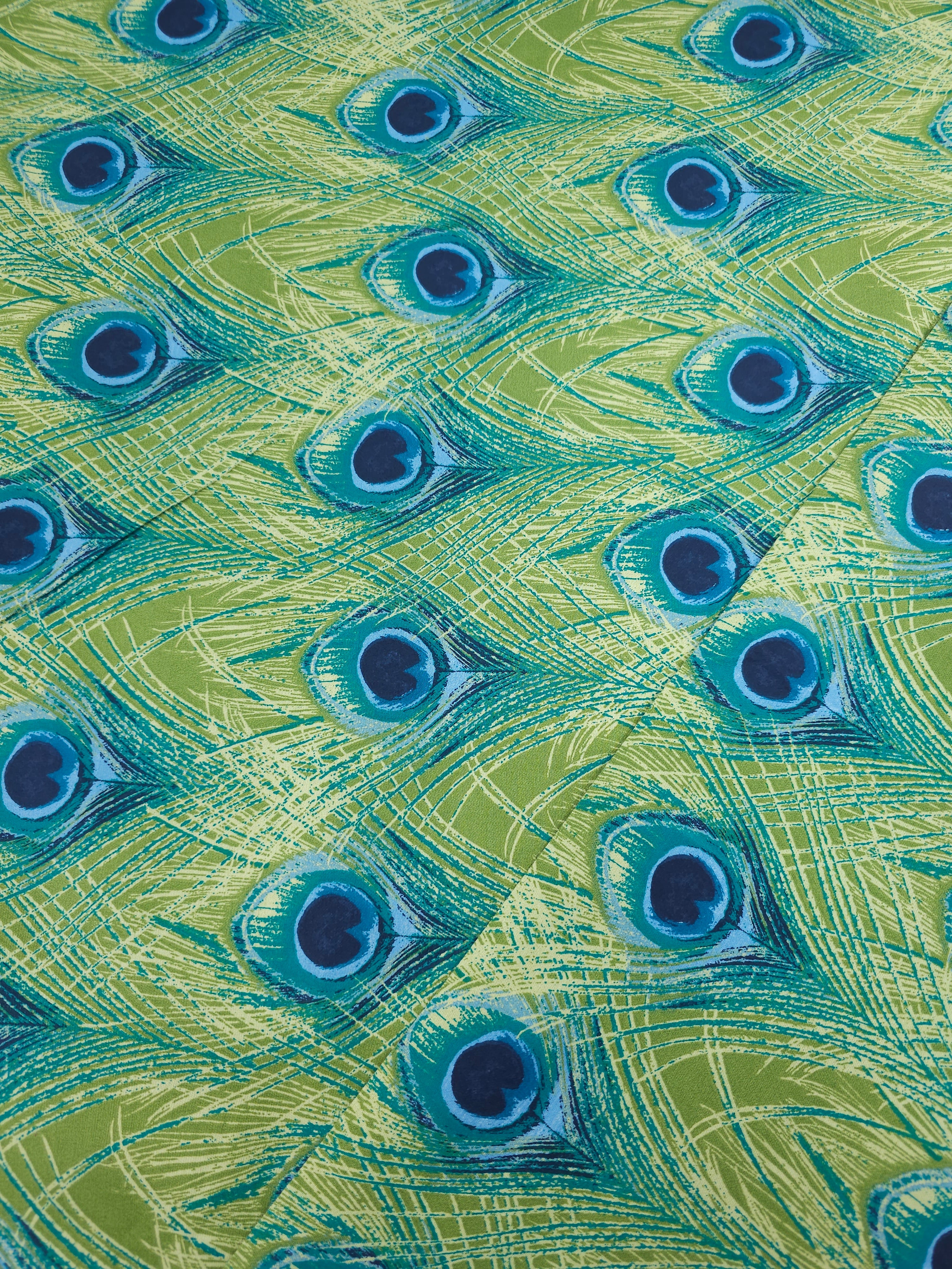 Peacock Feathers 100% Cotton 103" *EXTRA WIDE*