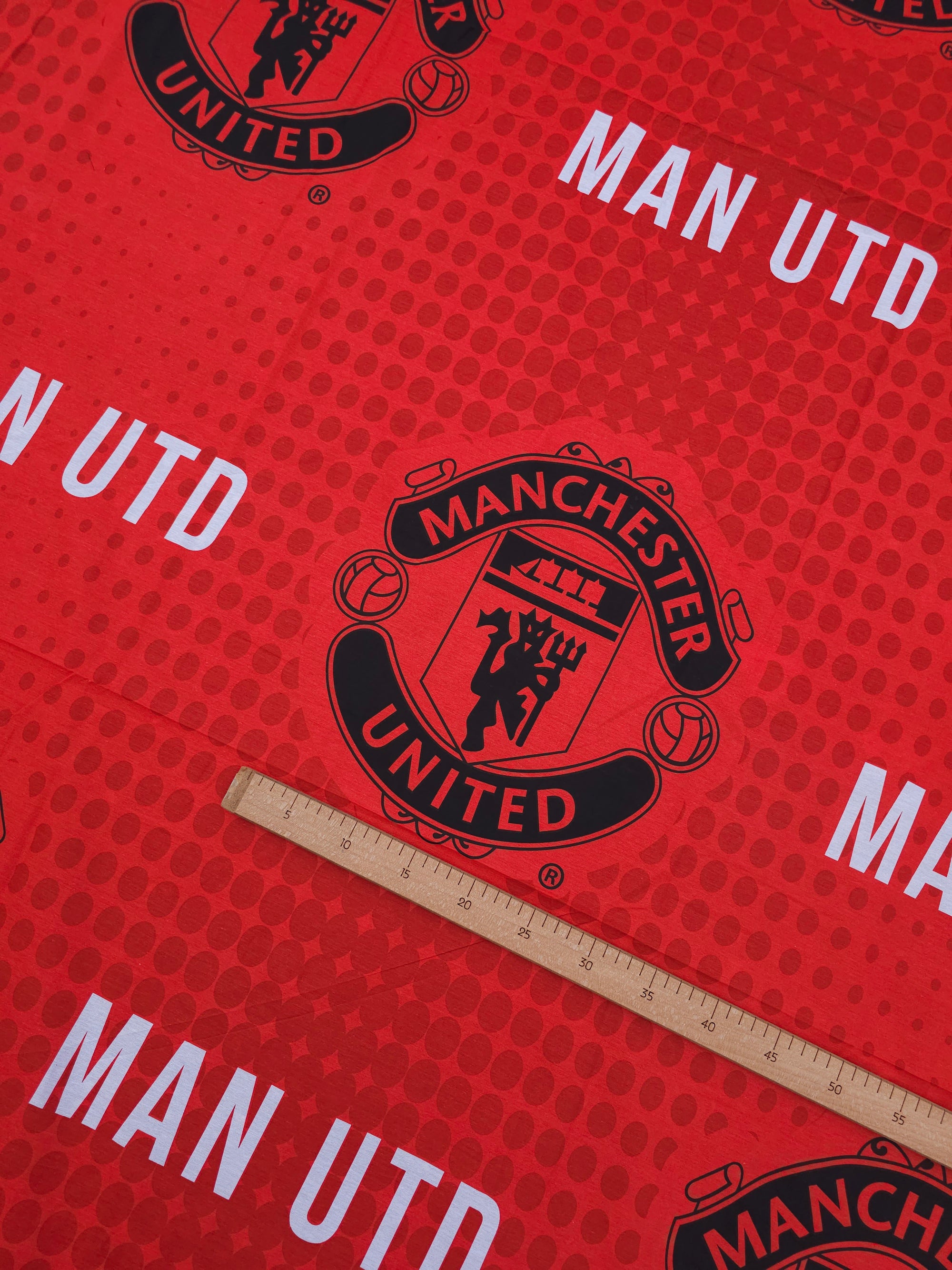 Manchester United FC Emblem 100% Cotton Football Fabric 104" *EXTRA WIDE*