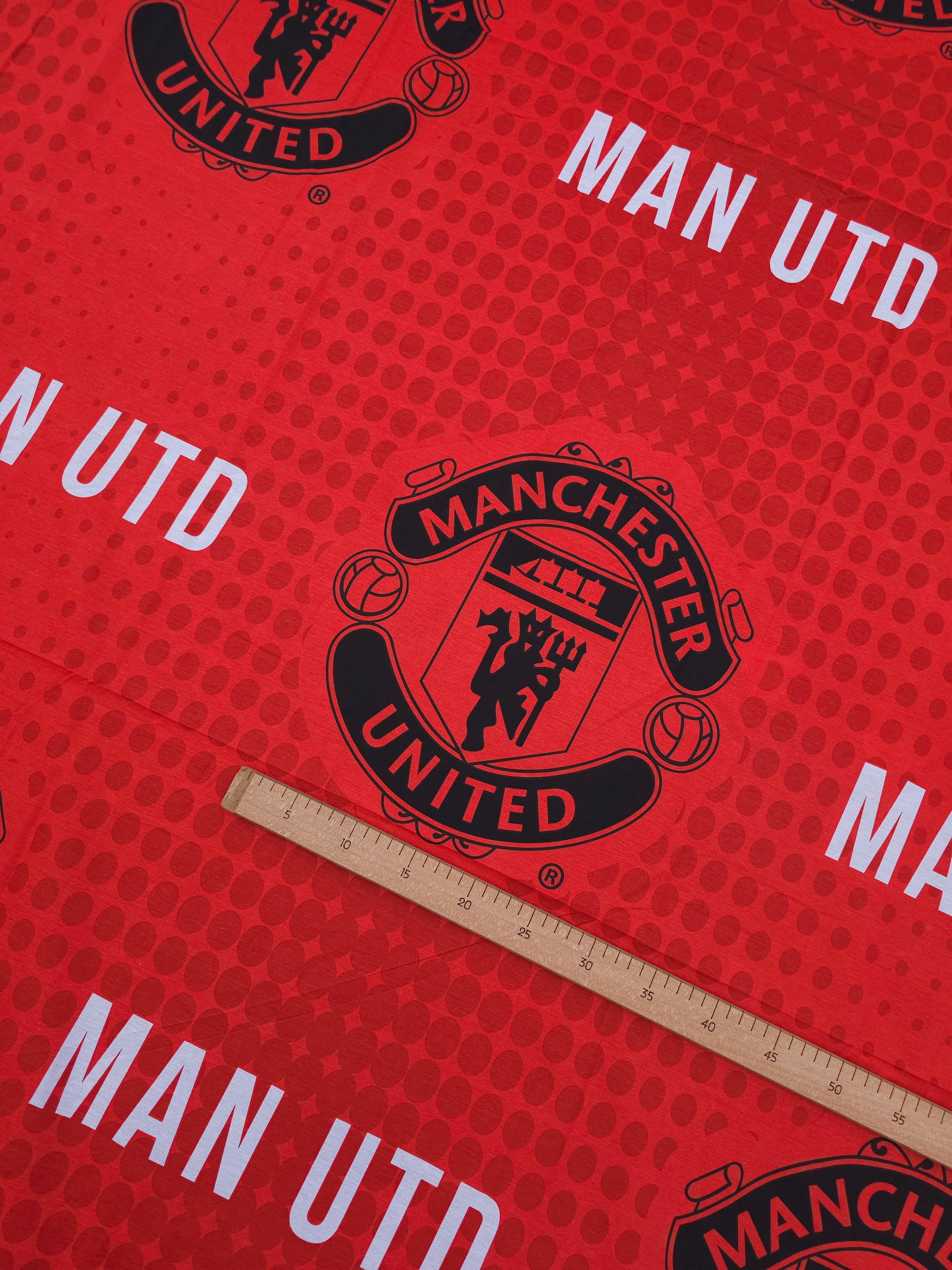Manchester United FC Emblem 100% Cotton Football Fabric 104" *EXTRA WIDE*