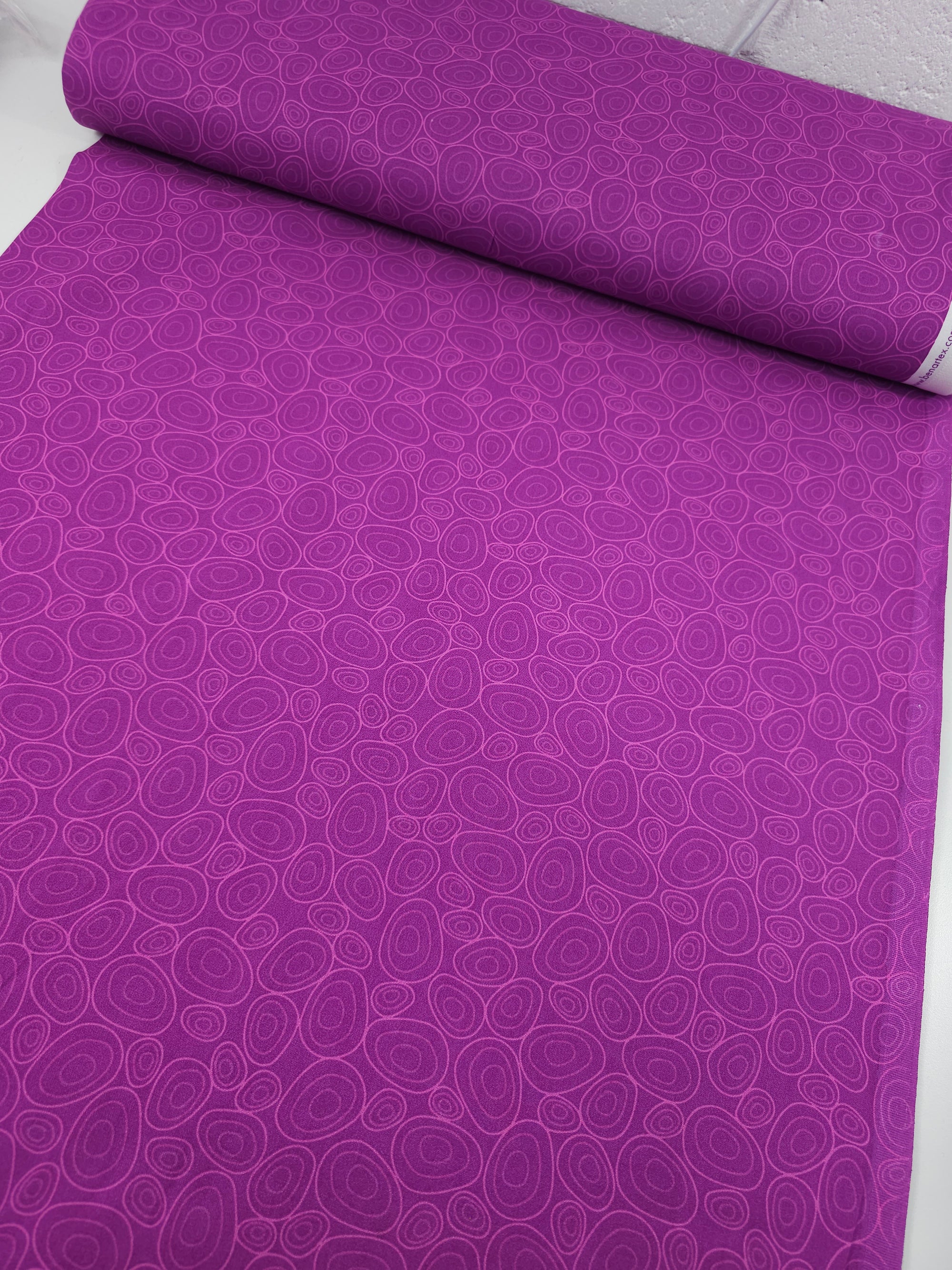 Magenta Purple Abstract Swirl Doodle 100% Cotton - Benartex