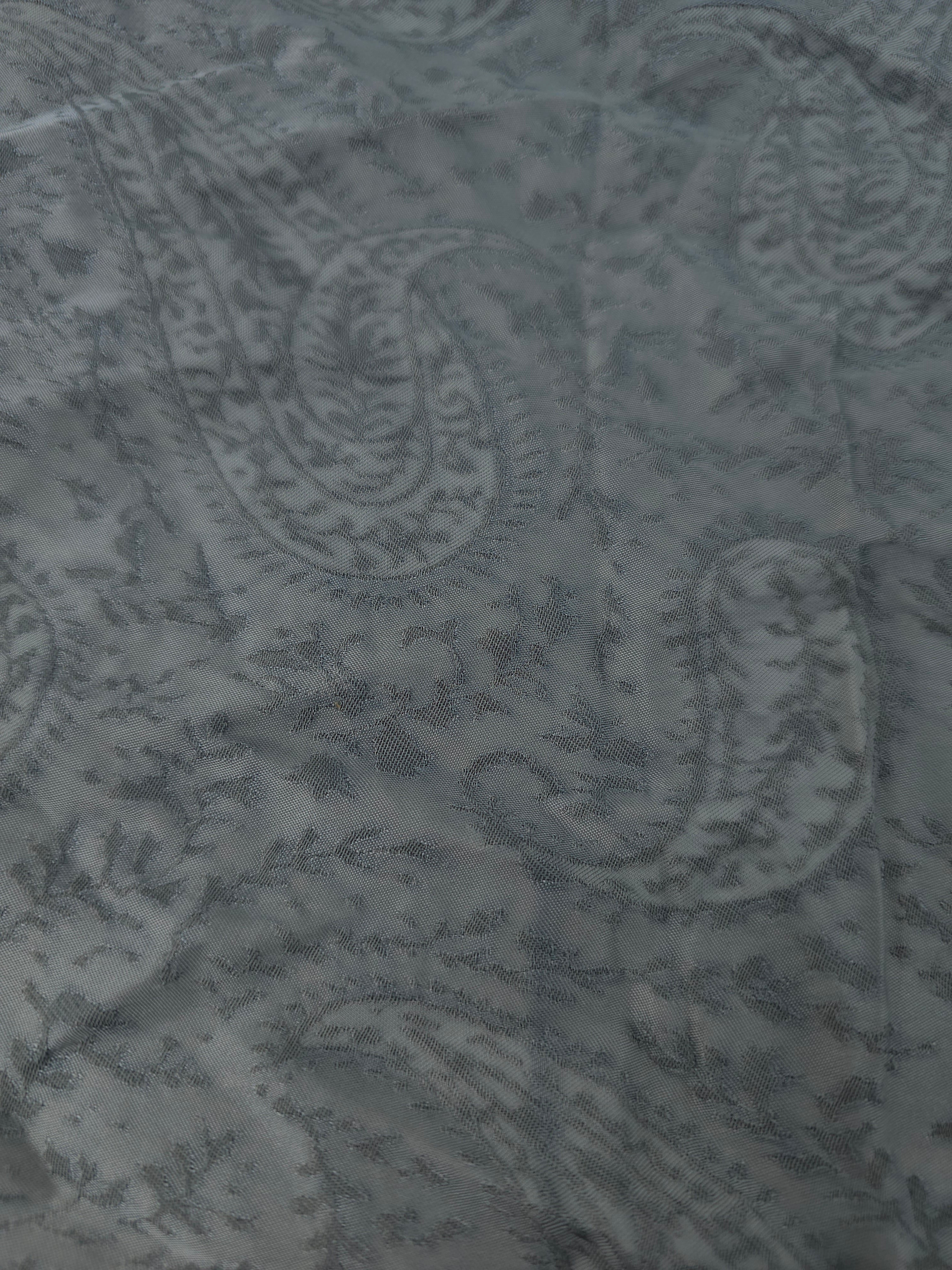 Dark grey paisley Fabric- 2.7m piece