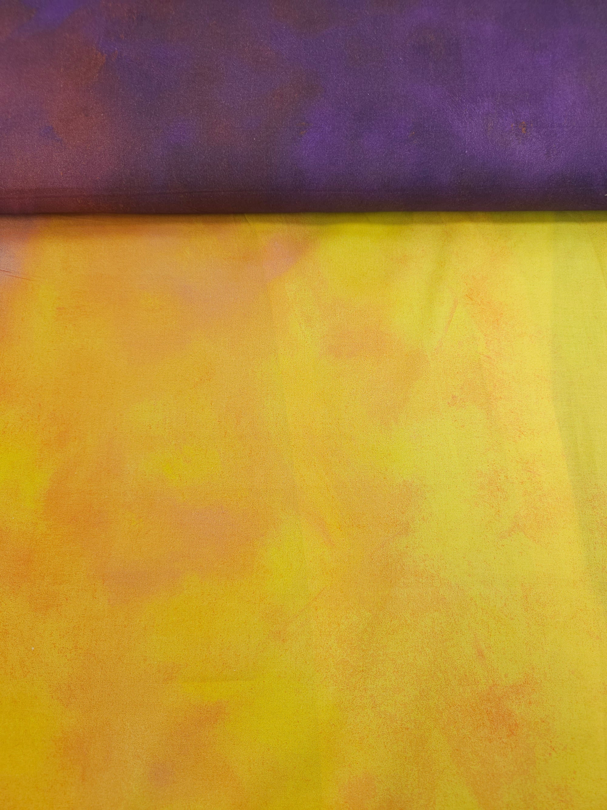Orange/Purple Tie Dye 100% Cotton 106" - Robert Kaufman *EXTRA WIDE*