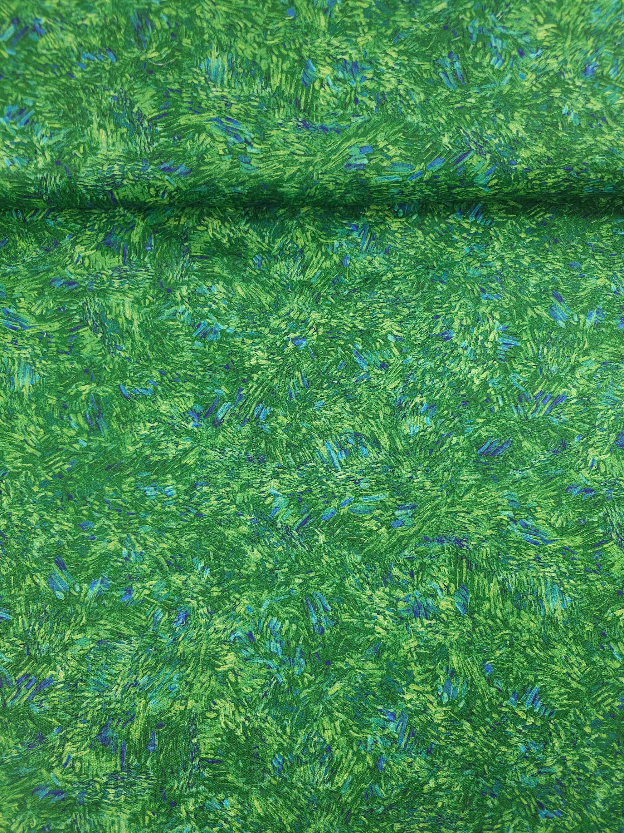 Green Abstract Van Gogh 100% Cotton - Robert Kaufman