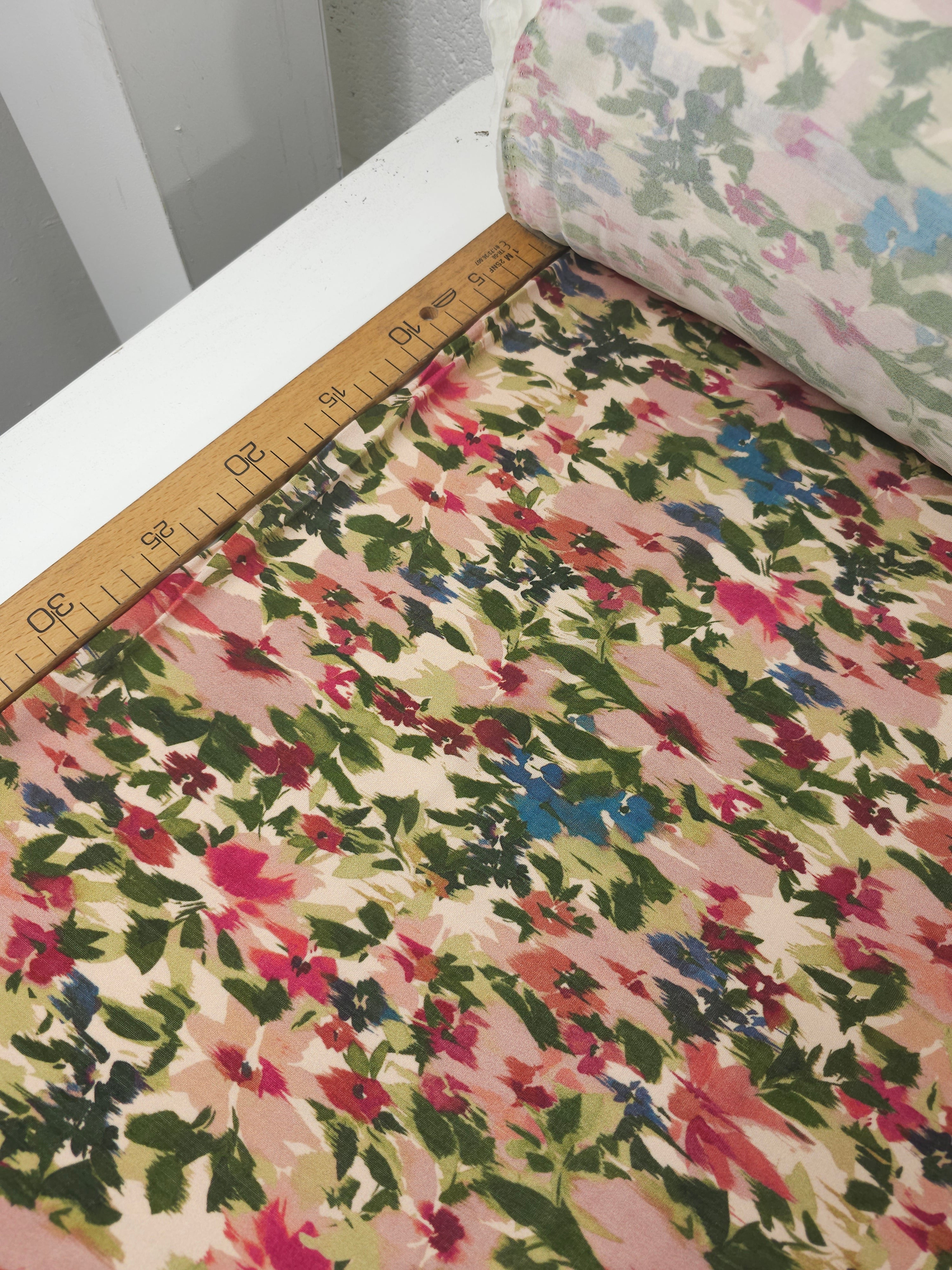 Watercolour Floral Wonder Slinky Rayon Jersey *FARM RIO*