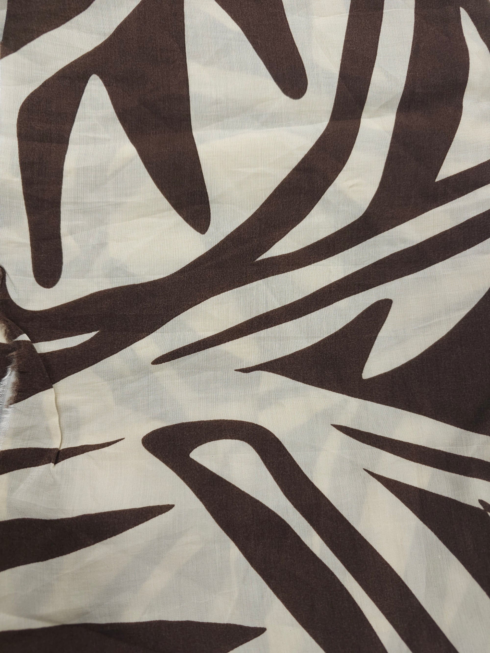 Black design Viscose sateen- 2m piece