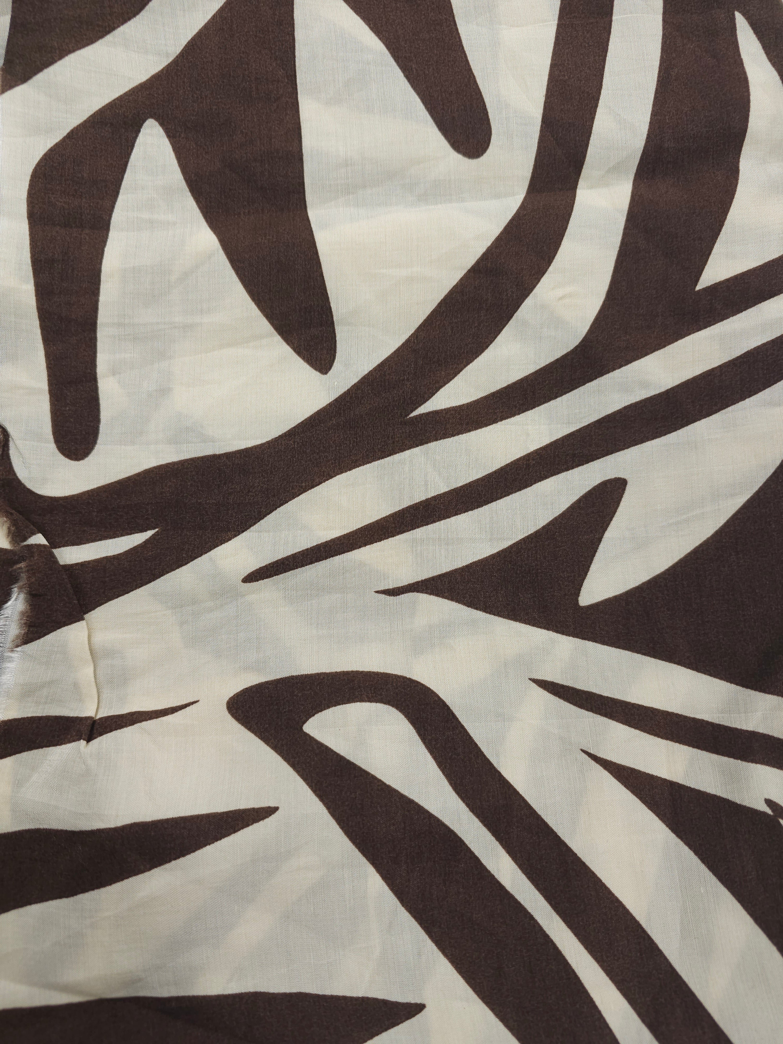 Black design Viscose sateen- 2m piece