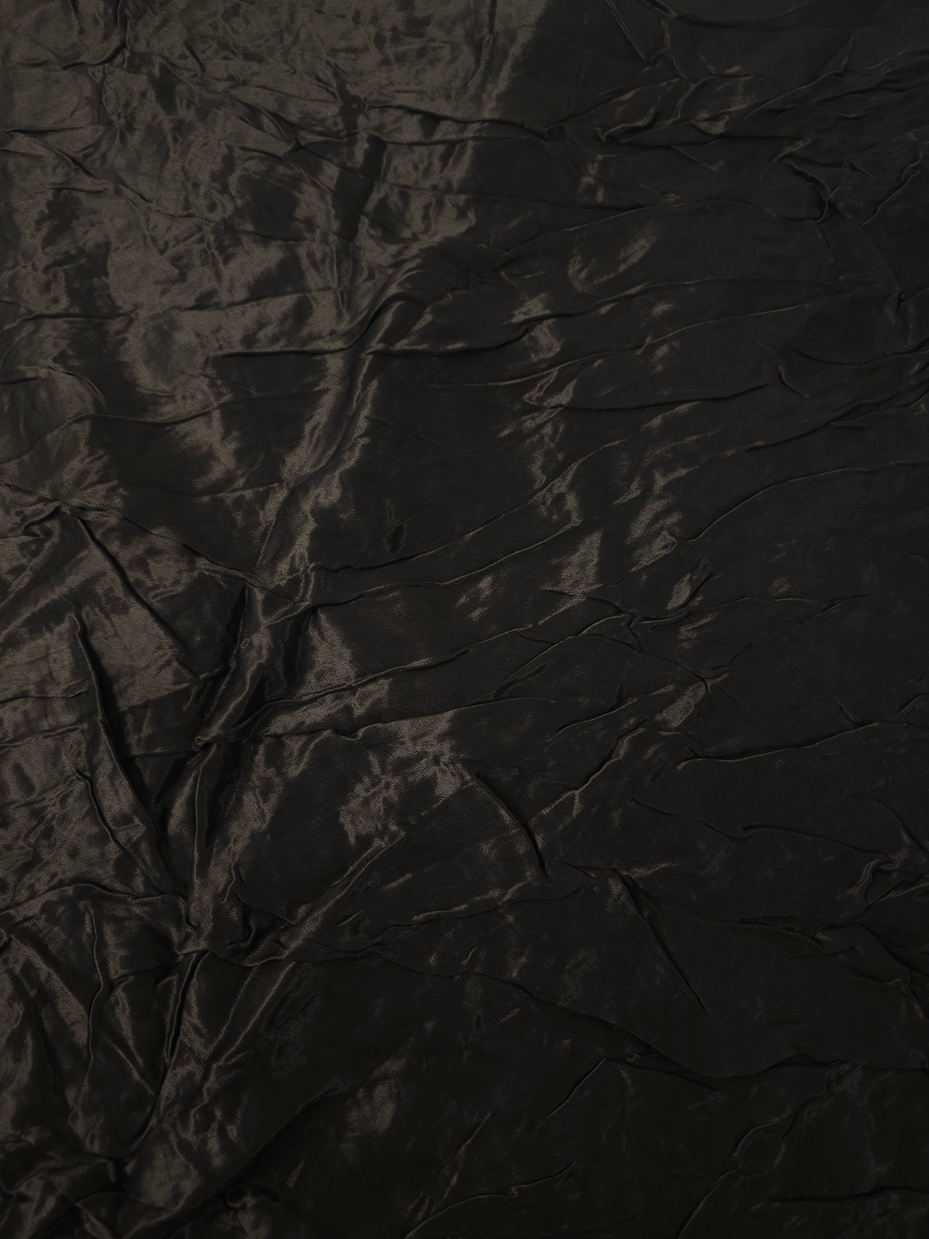 Black Viscose sateen- 2.5m piece