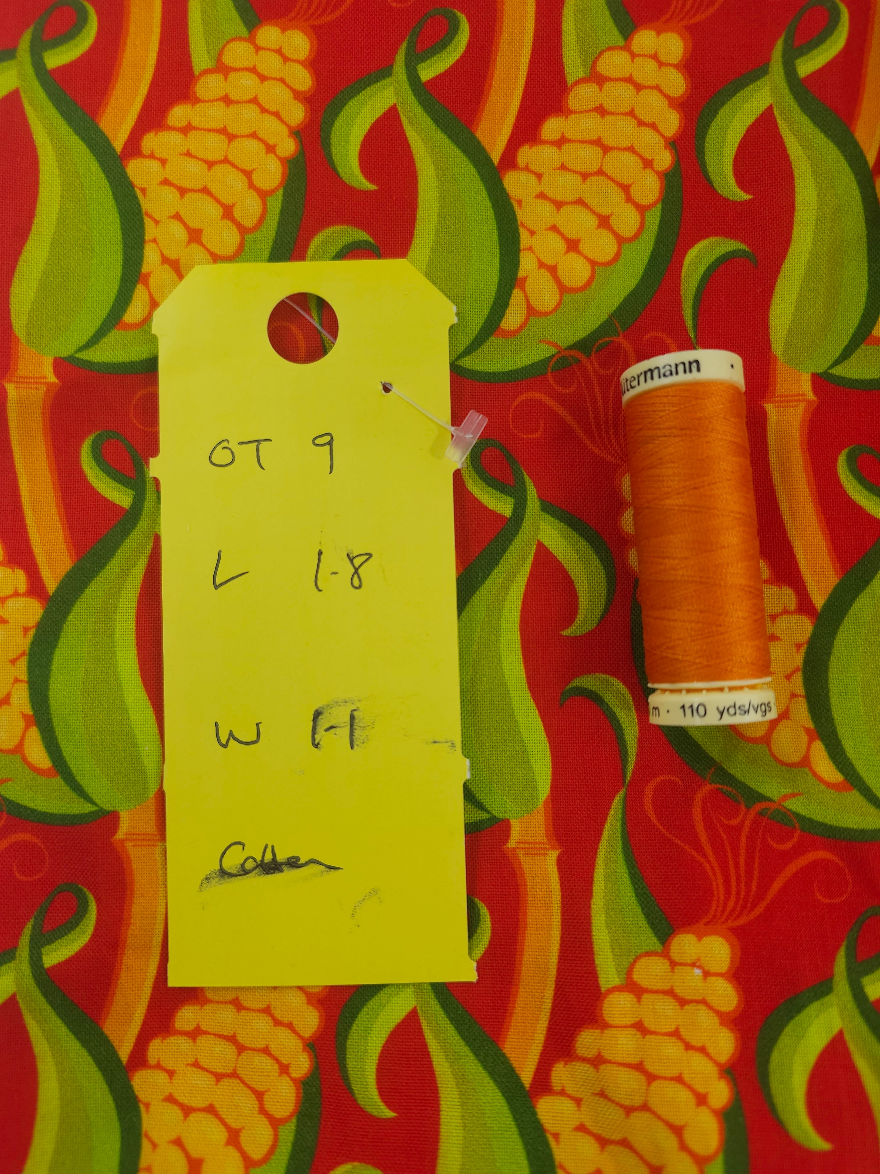 Red corn Cotton- 1.8m piece