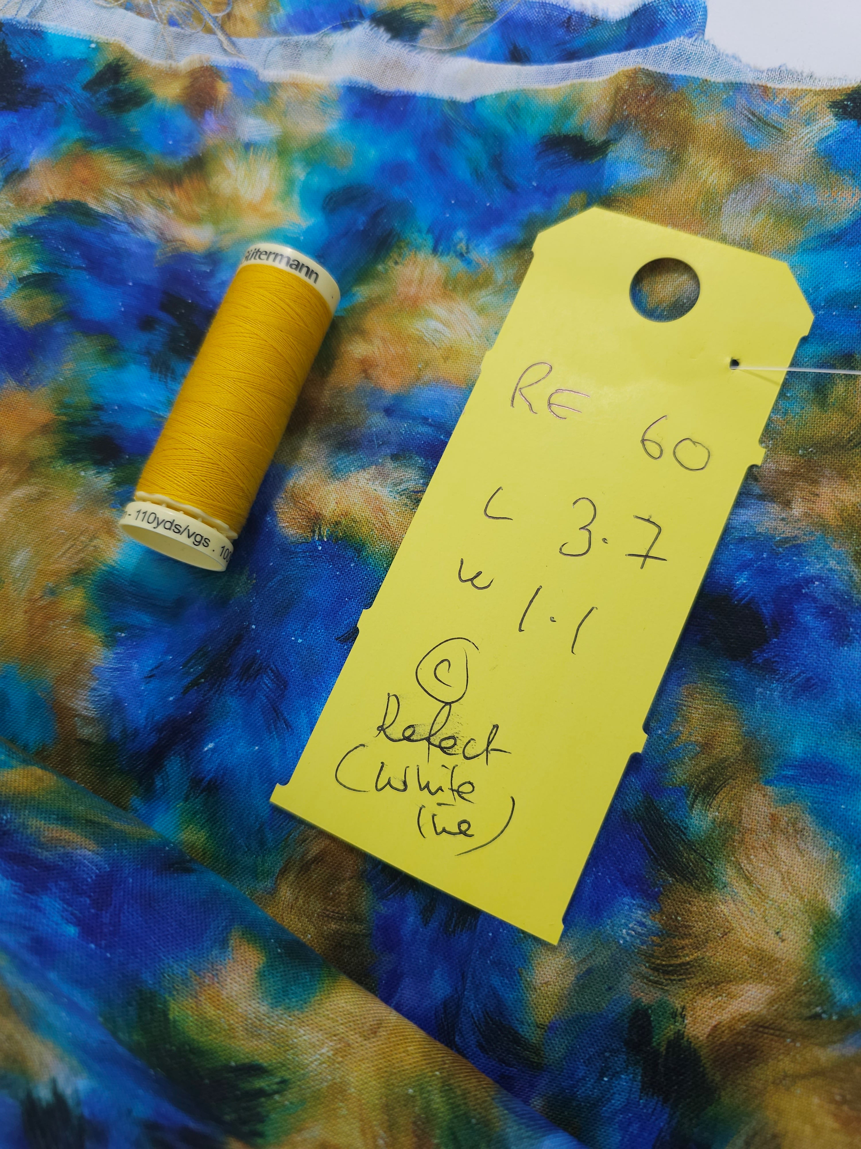 Blue beige gradient Cotton- 3.7m piece