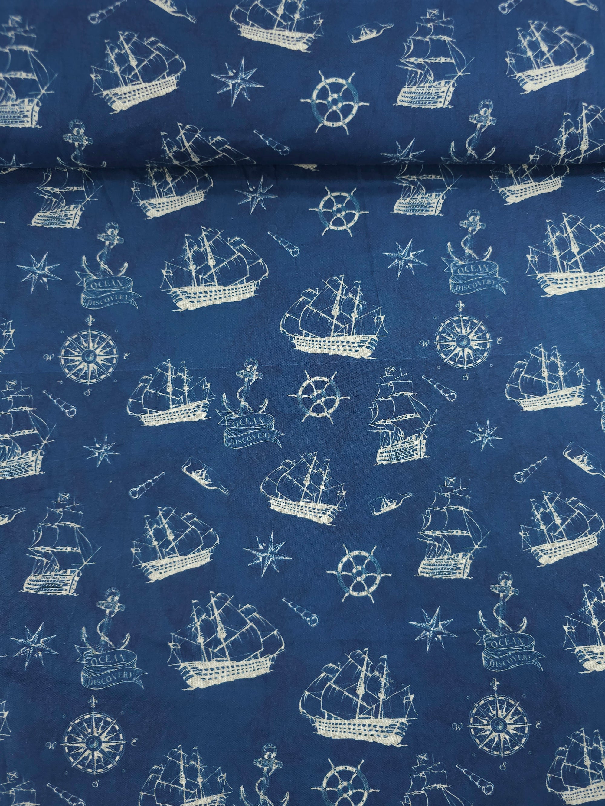 Navy Sailor Ship 100% Cotton