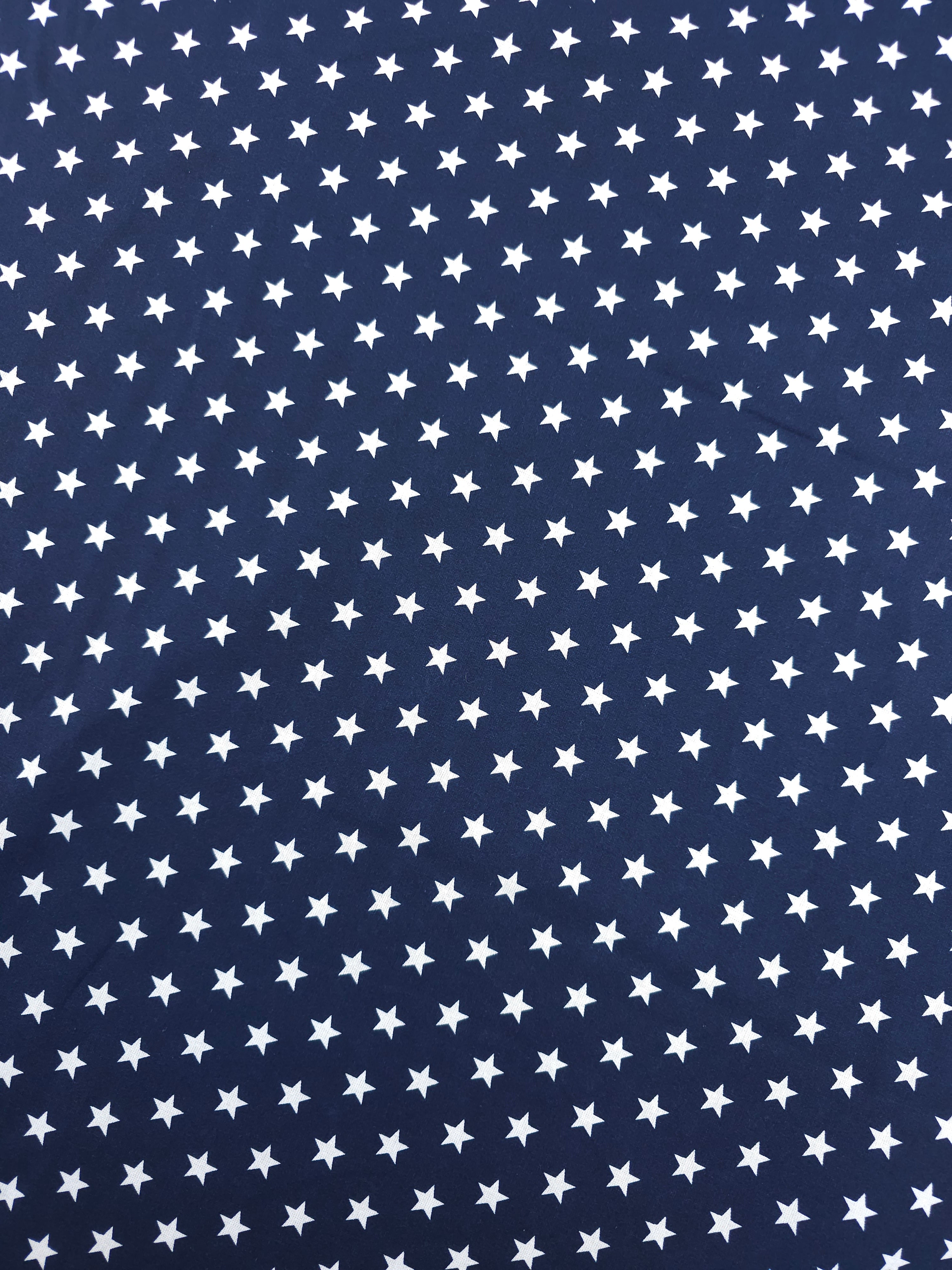 Navy Petit Stars Lightweight Cotton 60"