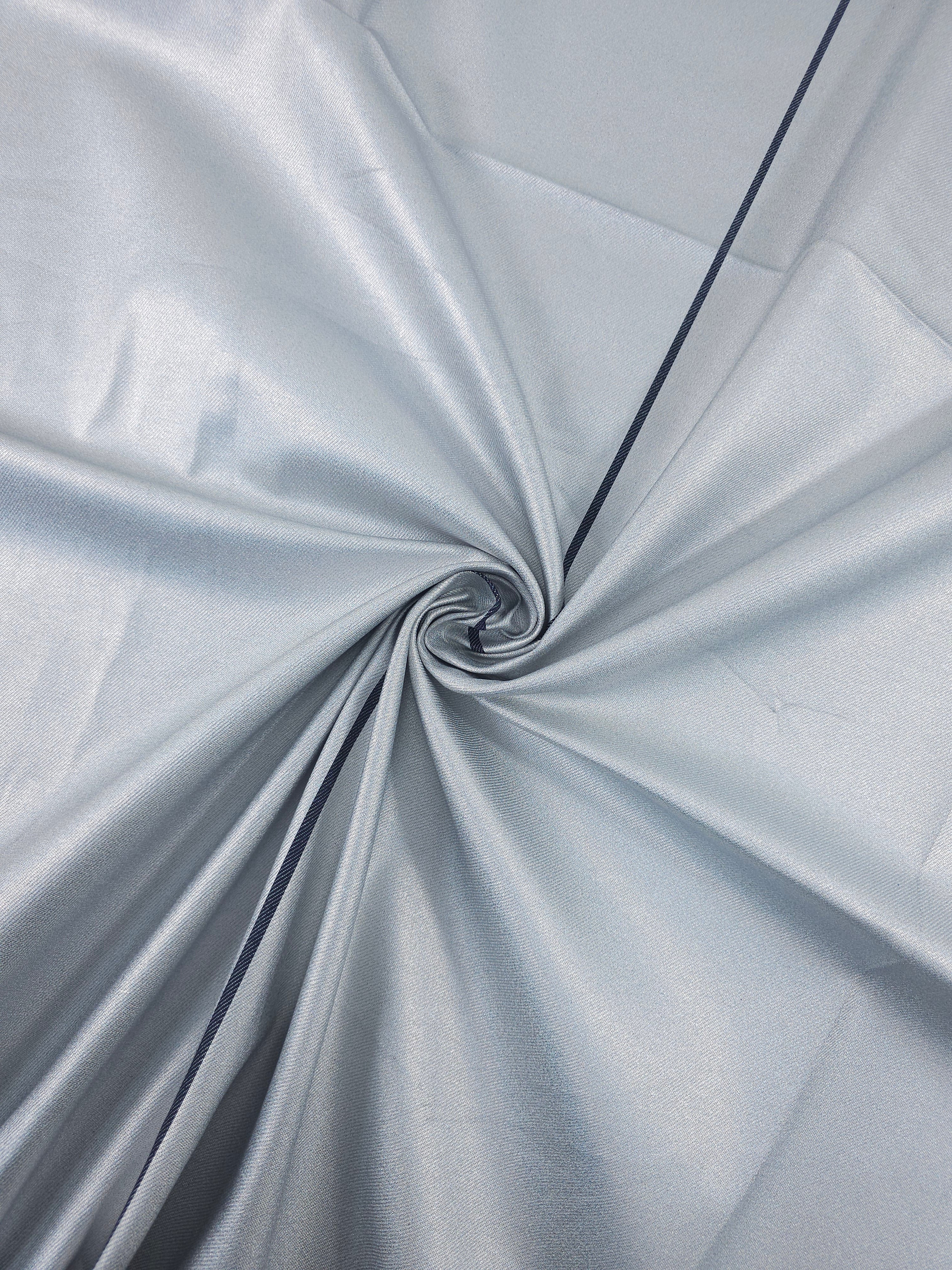 Silver Split Metallic Denim