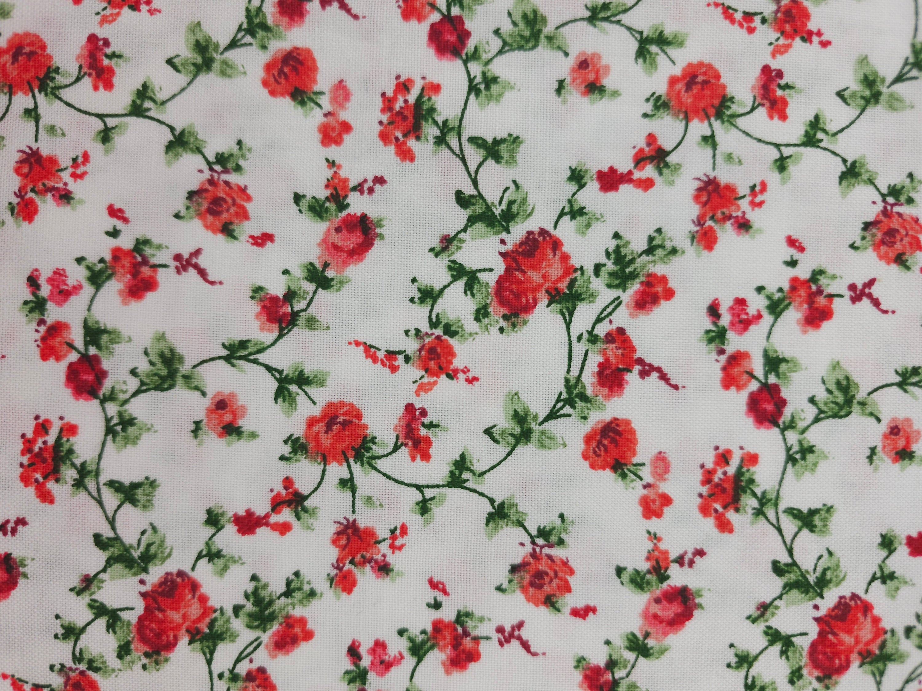 Red/White Mini Rose Twine 100% Cotton - 2m Piece