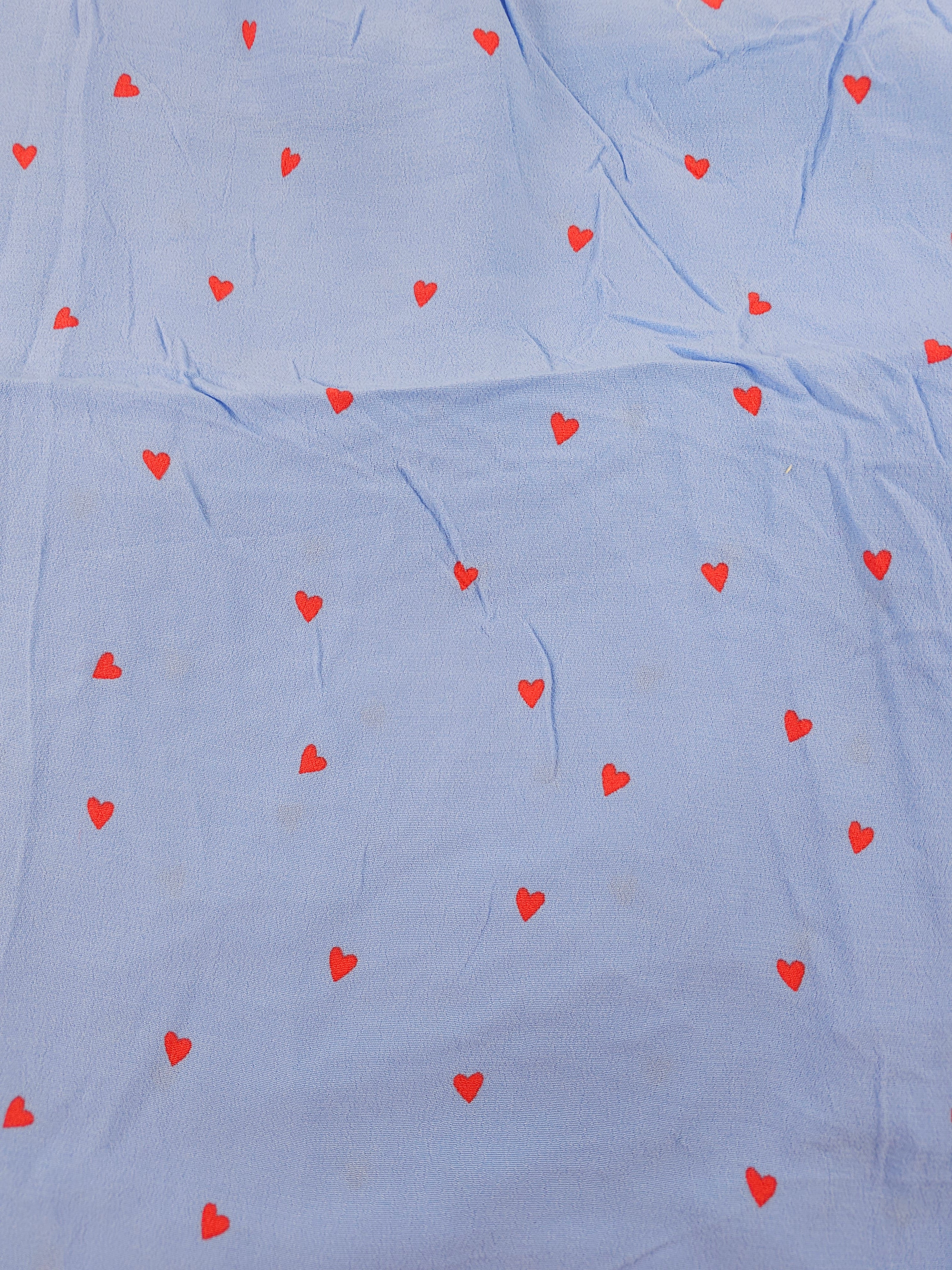 Baby blue love Viscose crepe- 1.6m