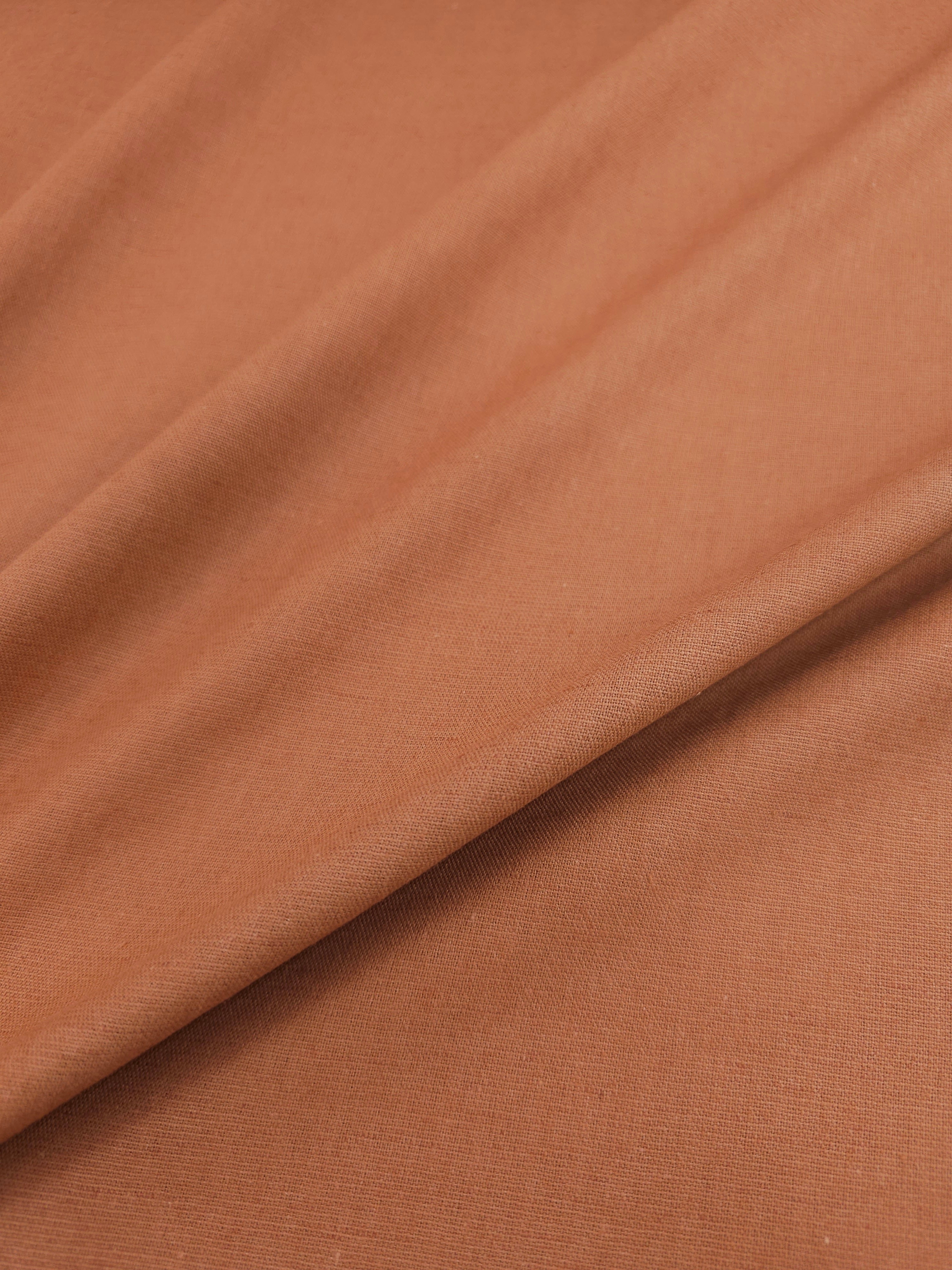 Deep Apricot Cotton Linen