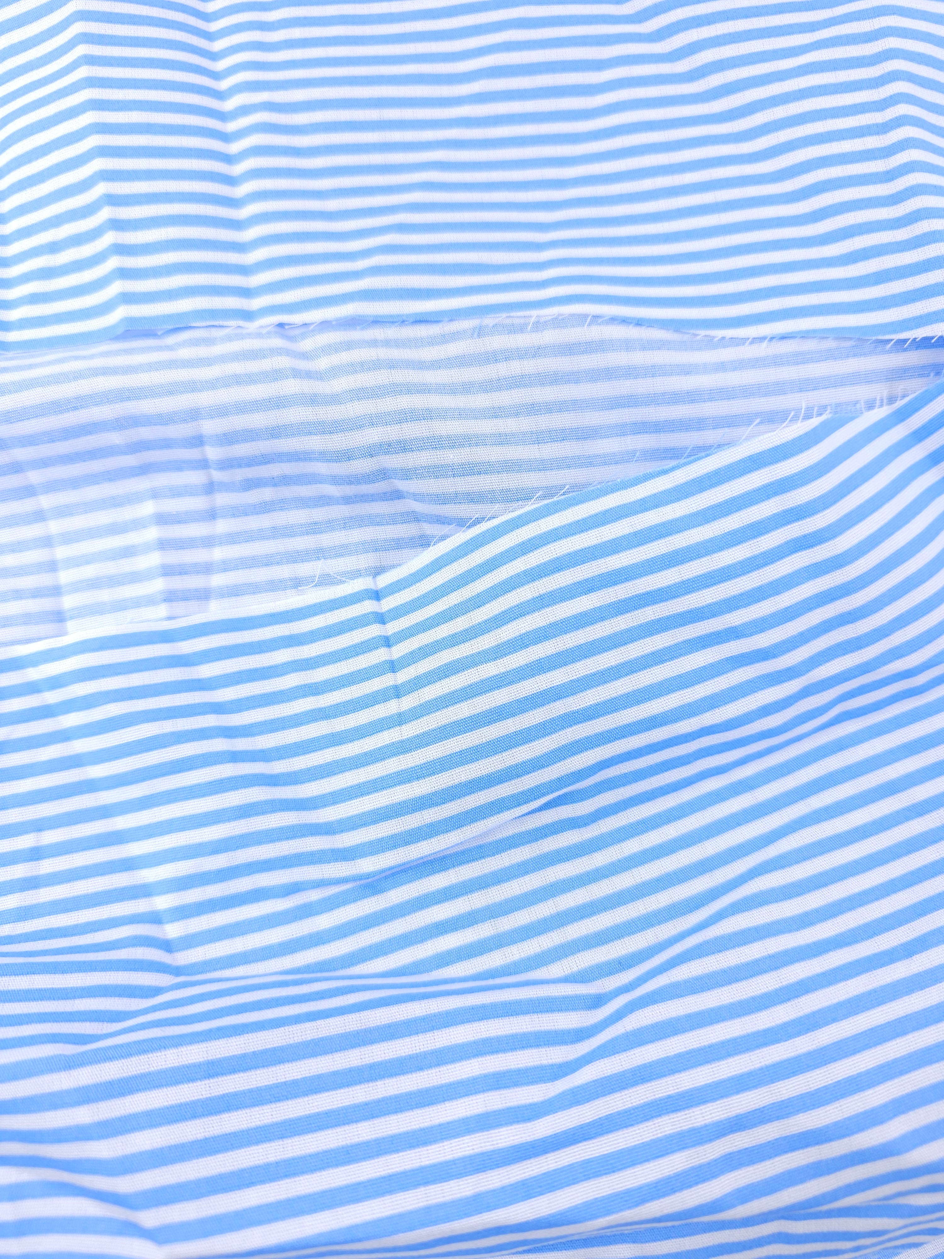 Tiny baby blue striped Polycotton- 2m piece