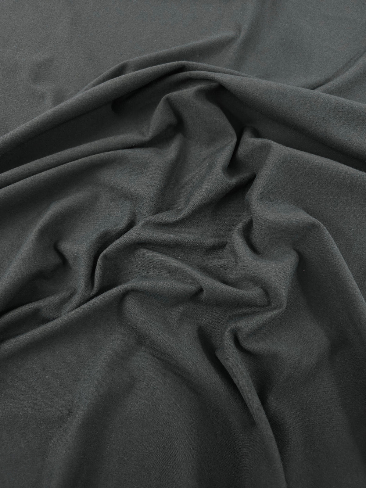 Dark Pewter Grey Bamboo Cotton Jersey