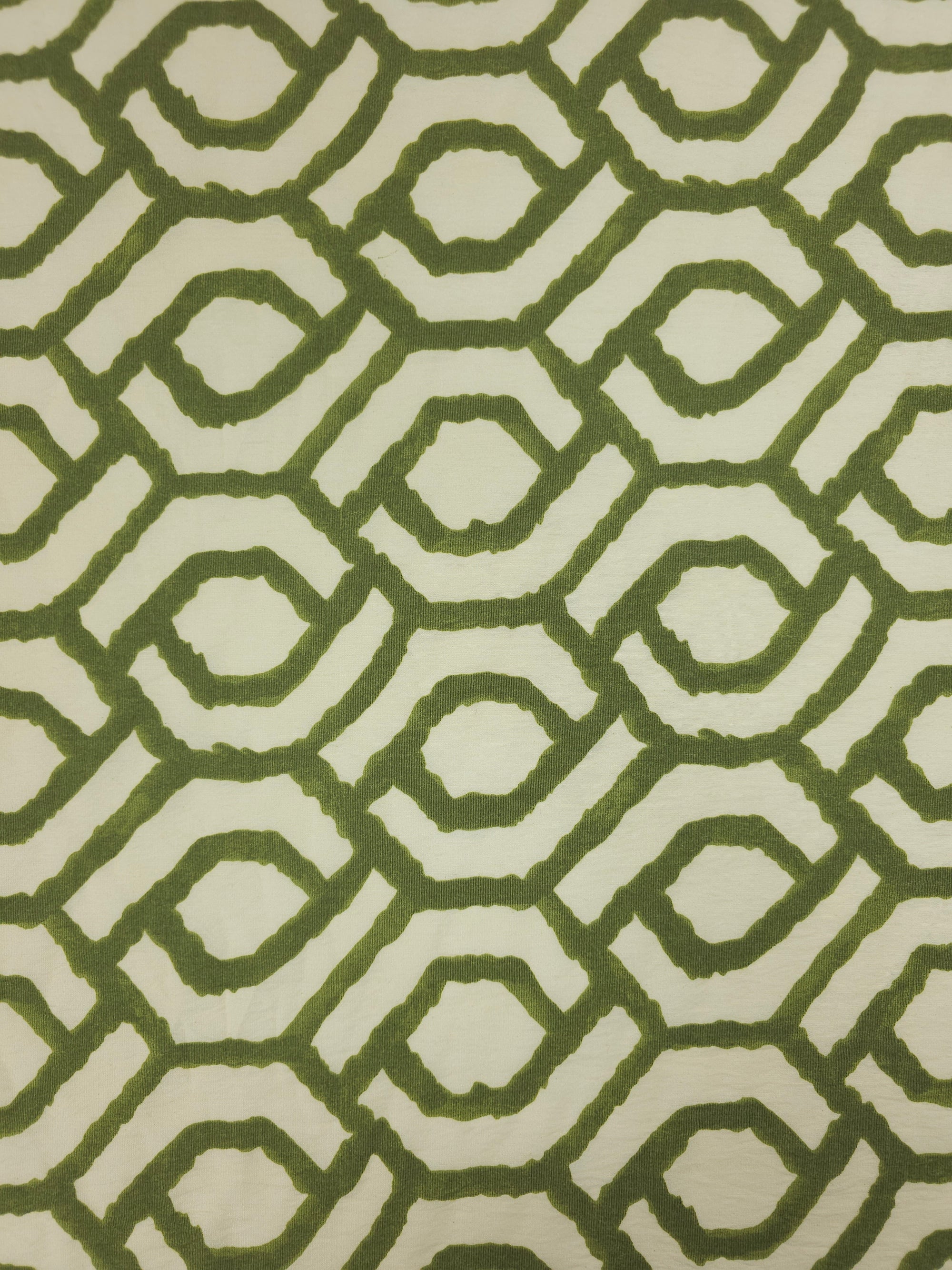 Lime Geometric Links Viscose Modal - 2m Piece *DEFECT*
