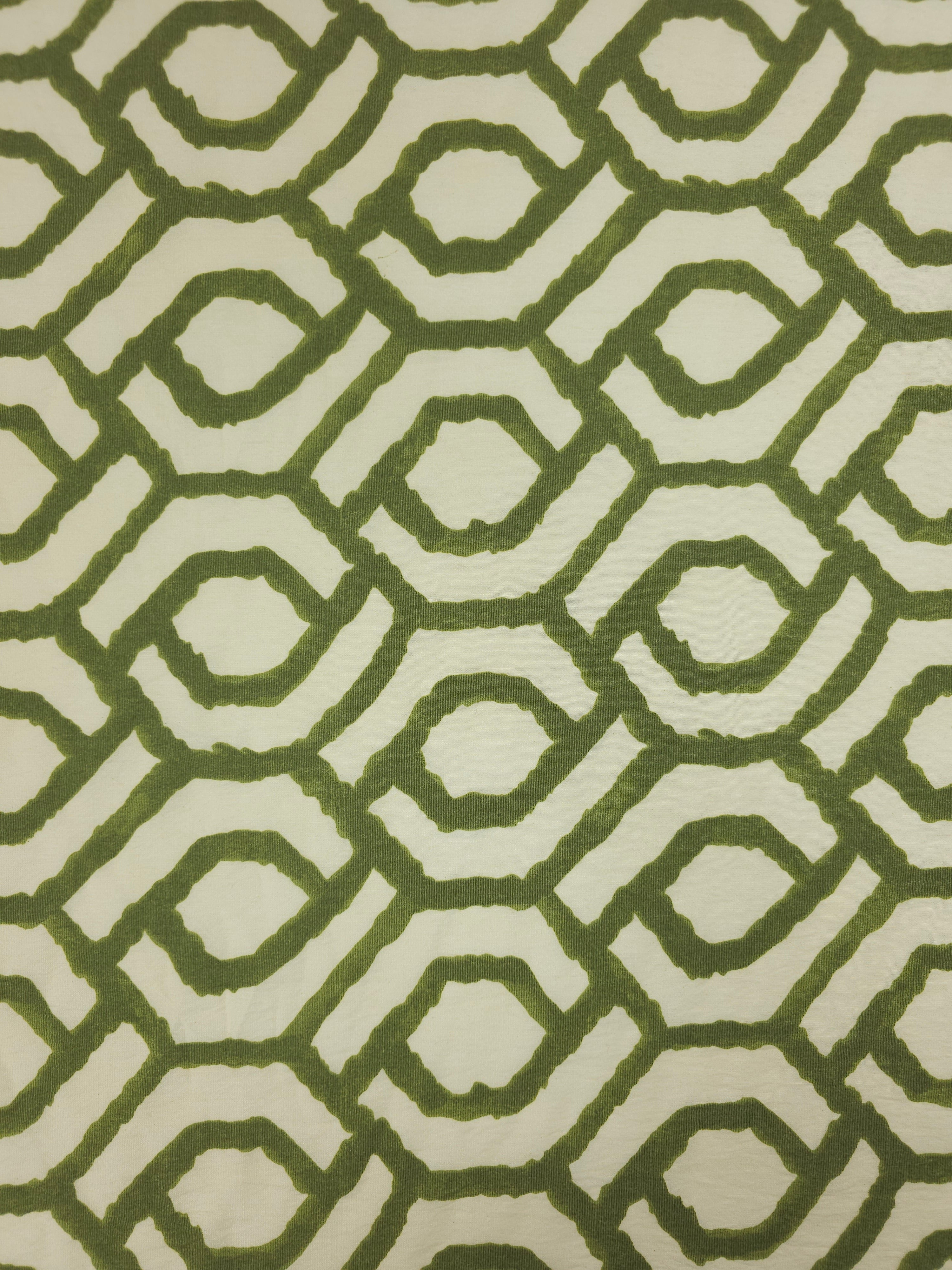 Lime Geometric Links Viscose Modal (Various Sizes)