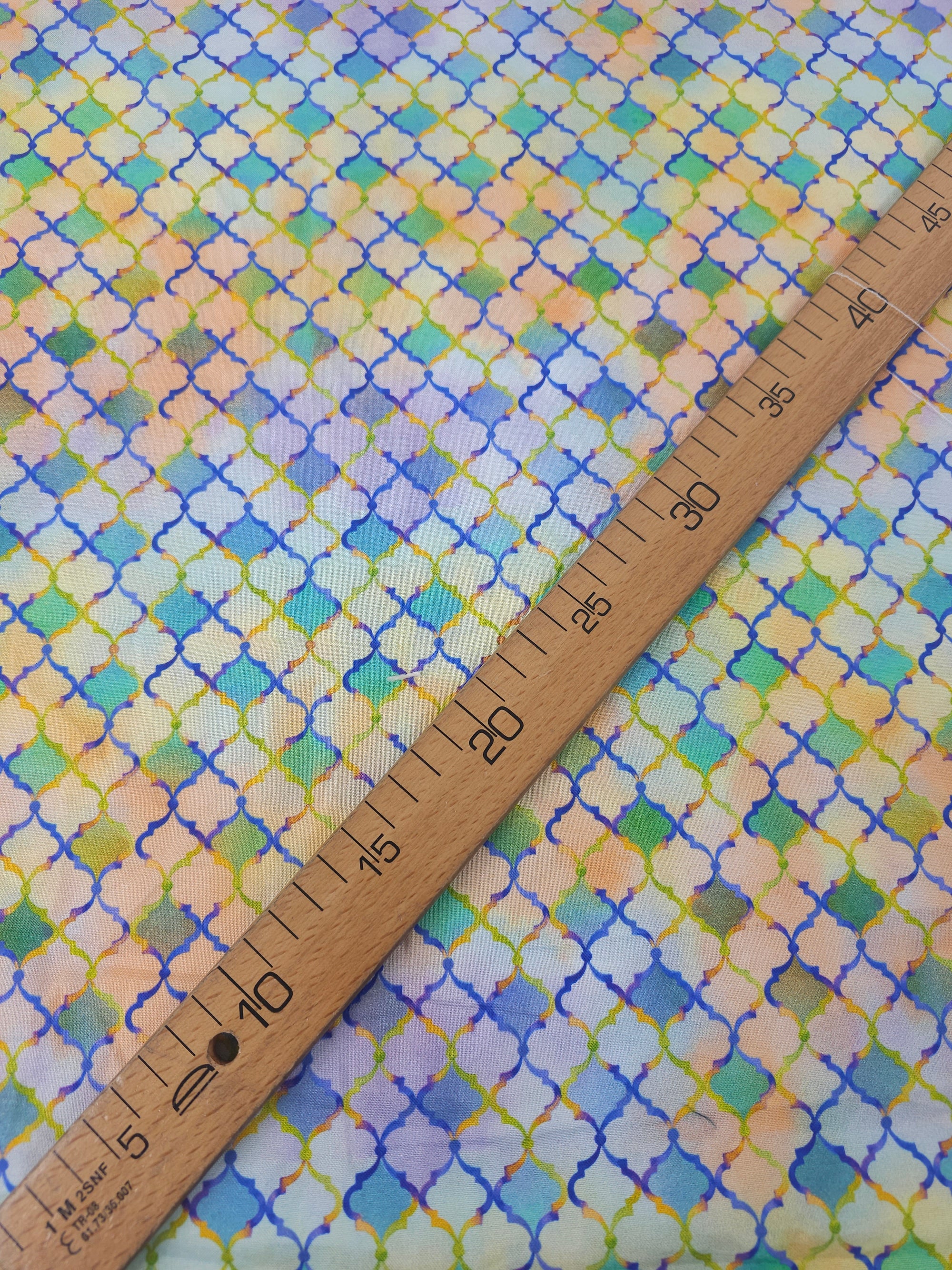 Moroccan Patel Tile  100% Cotton