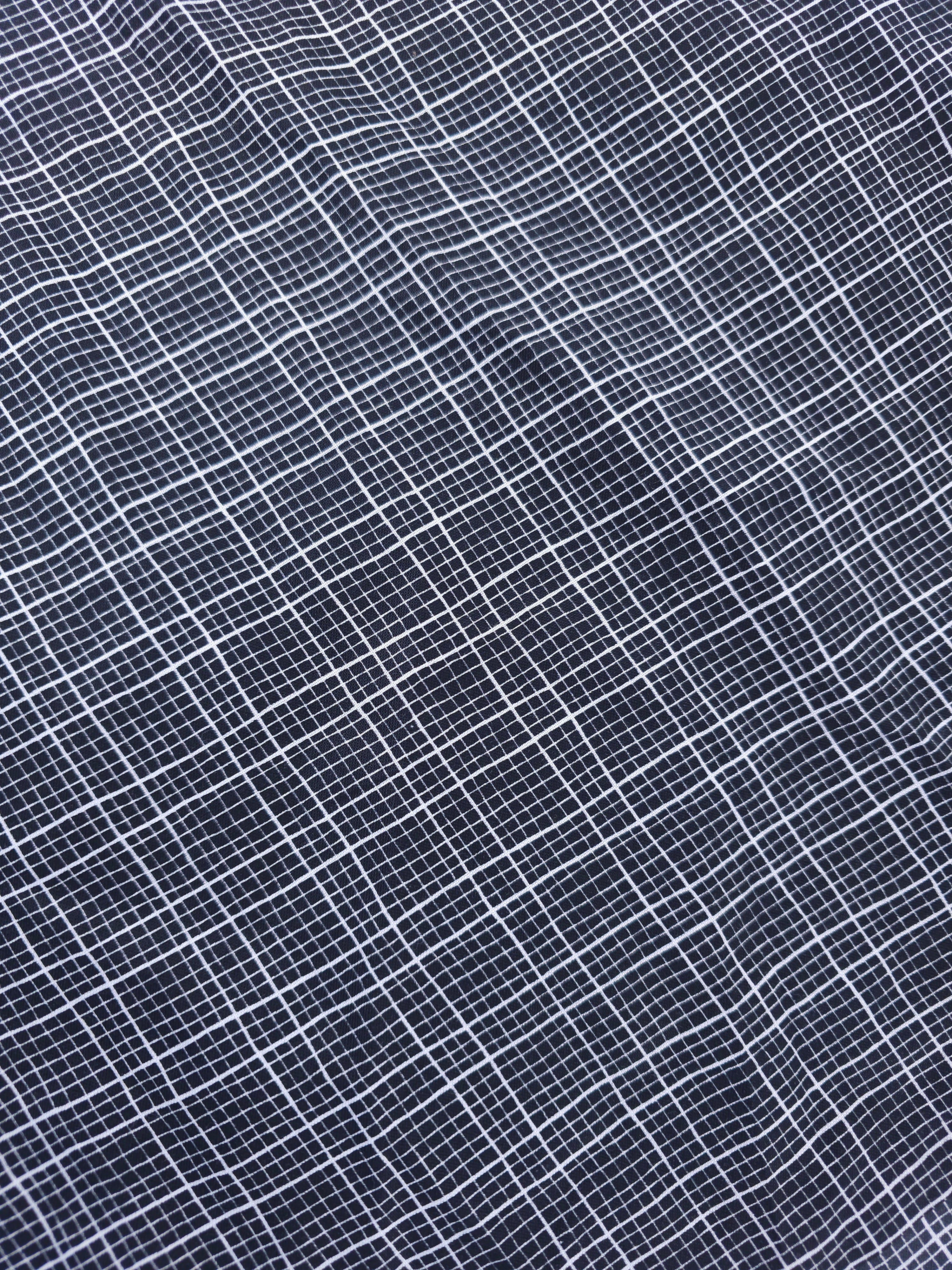 Black mixed grid Cotton- 1.3m piece
